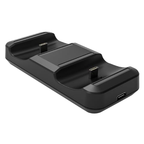 Base de Carregamento para Controles DualSense compatível com PS5 com USB-C | Carrega 2 Controles, Indicadores LED, Encaixe Magnético, Proteção contra Sobrecarga, Cabo USB-C Incluído