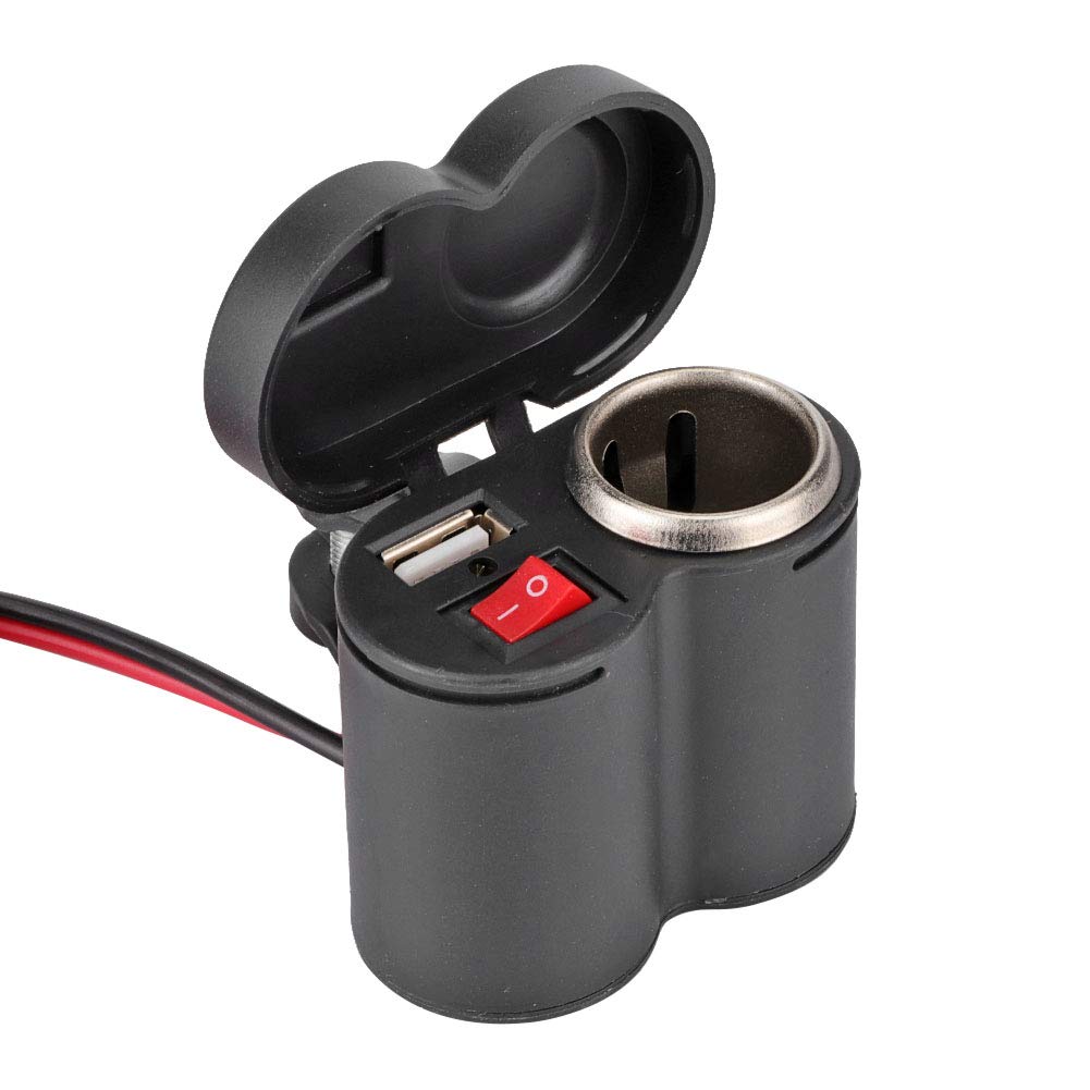 Generic Isqueiro de Charuto para Motocicleta, Carregador USB à Prova D'água, Adequado para Controle IC Inteligente para Motocicletas, Bicicletas Elétricas, ABS 1 X