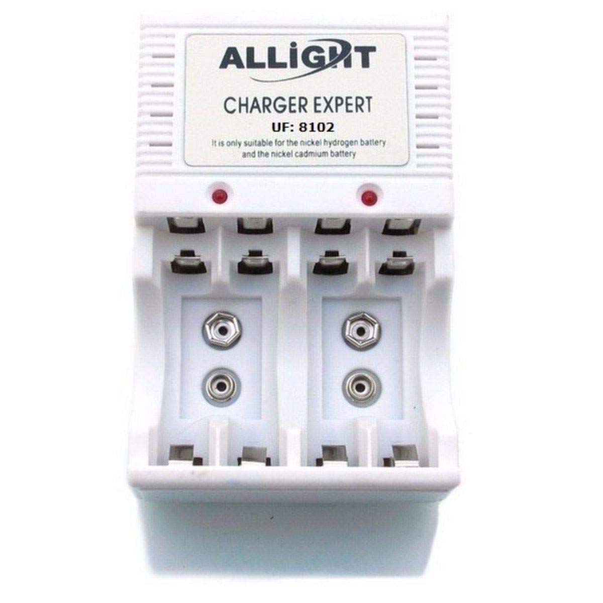 Carregador de Pilhas Aa Aaa Bateria 9v Recarregável Bivolt Câmera Digital, MP3, Rádio