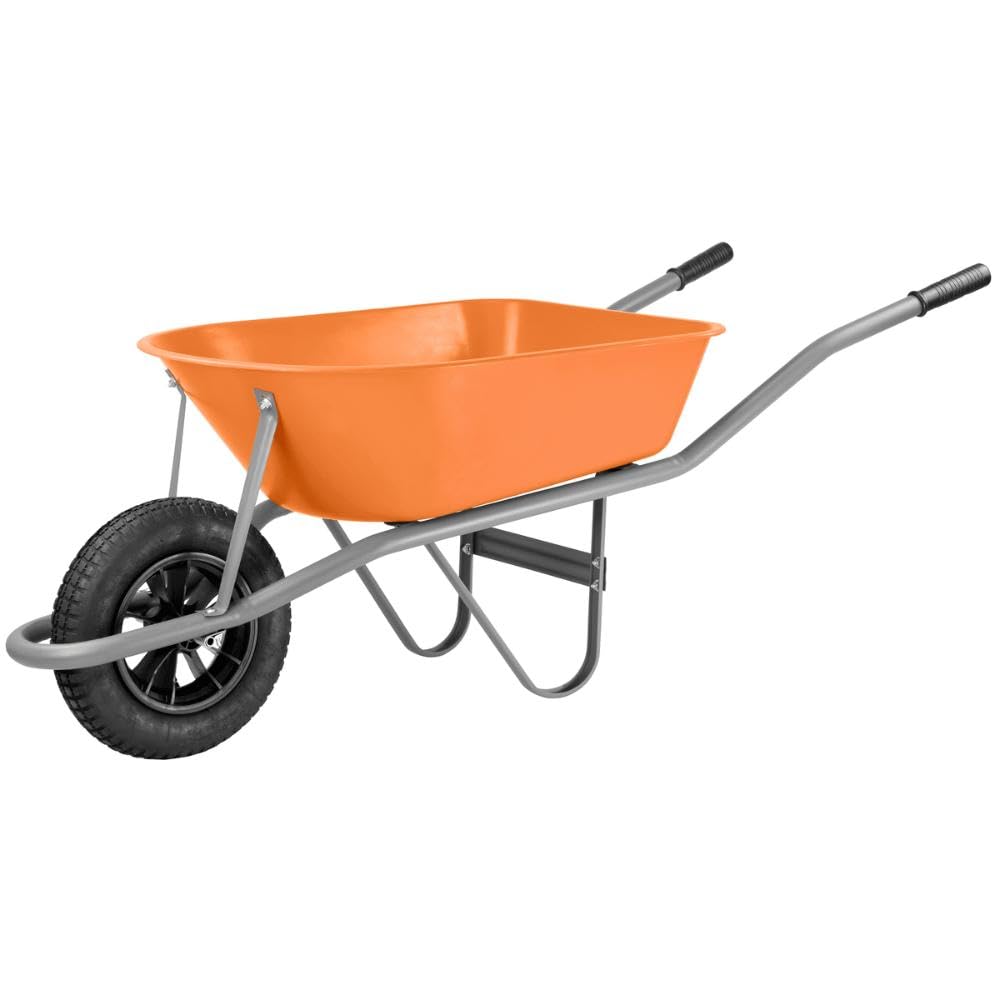 Carrinho de Mão, Caçamba Plástica Funda, Tramontina, 55 L, Braço Metálico