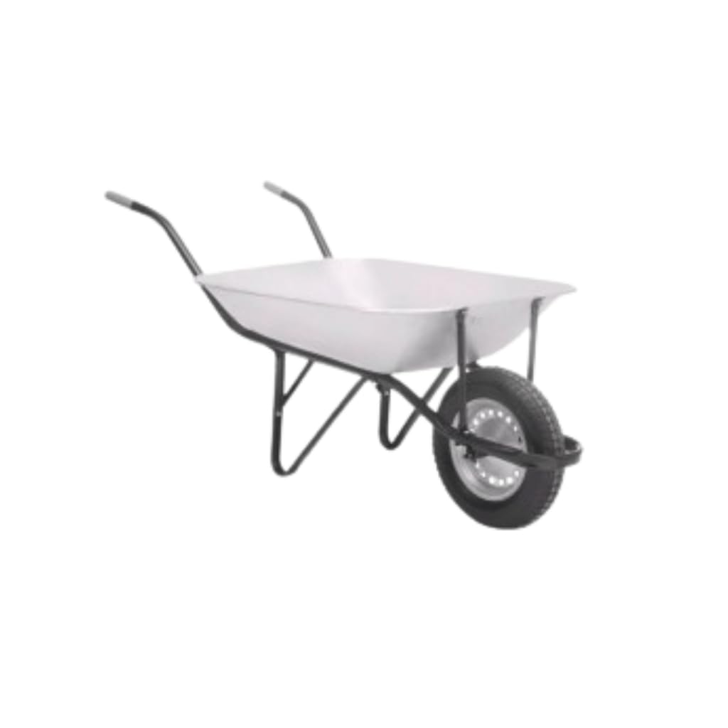 Carrinho de Mão Galvanizado 100kg 45L Reforçado para Construção Obras e Jardinagem com Roda Resistente