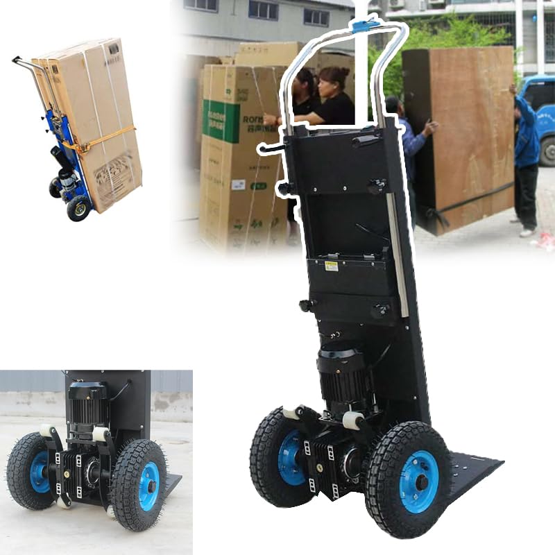 Carrinho de mão elétrico - escada para cima/descida, caminhão de saco de escalada de escadas, carga: 400 kg, carrinho retrátil/115 cm-165 cm, economia de mão de obra, com bateria removível, para