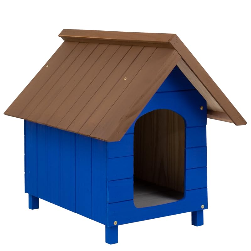 Beethoven Agropet Casa Casinha De Cachorro em Madeira Pintada Grande N4 Cor Azul