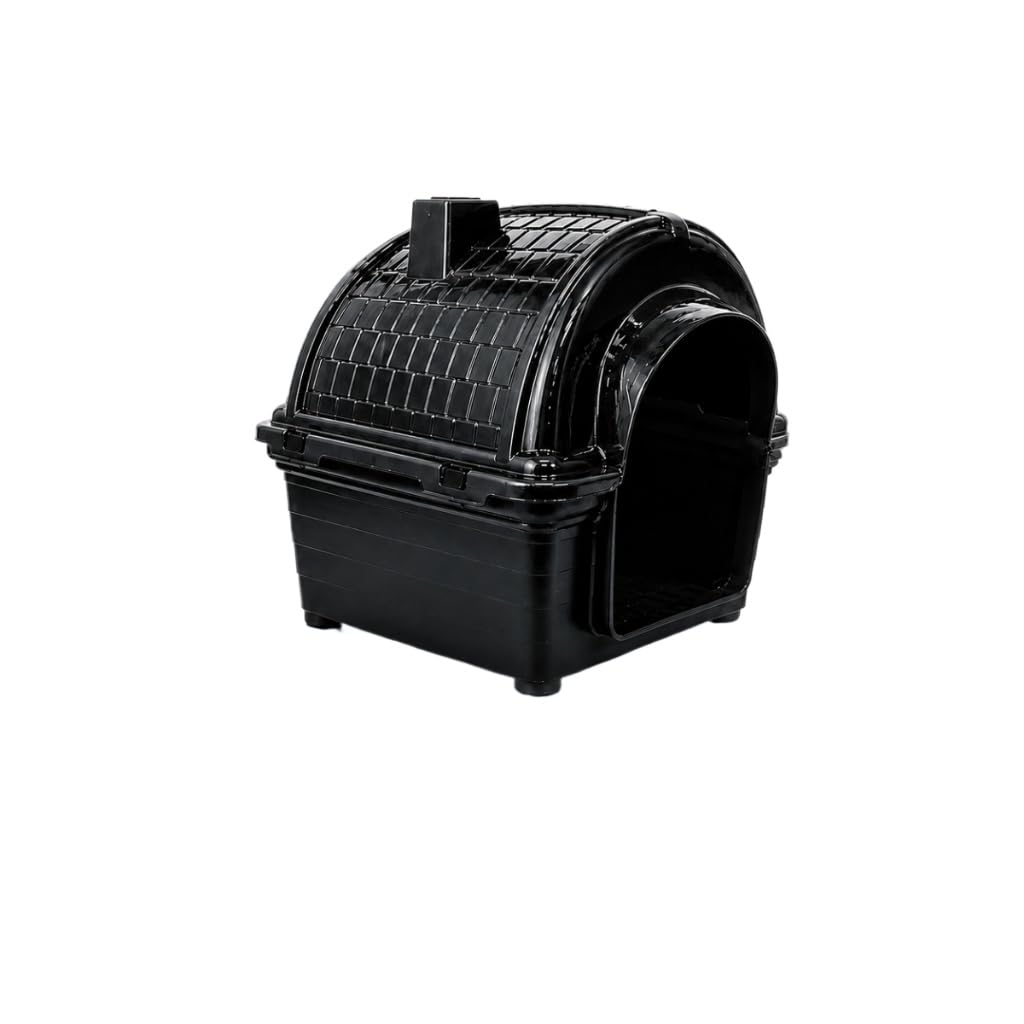 Casinha de Cachorro Nº 7 Porte Pequeno e Médio 65x50x55cm – Casa Pet em Plástico Resistente para Área Externa com Proteção Sol e Chuva
