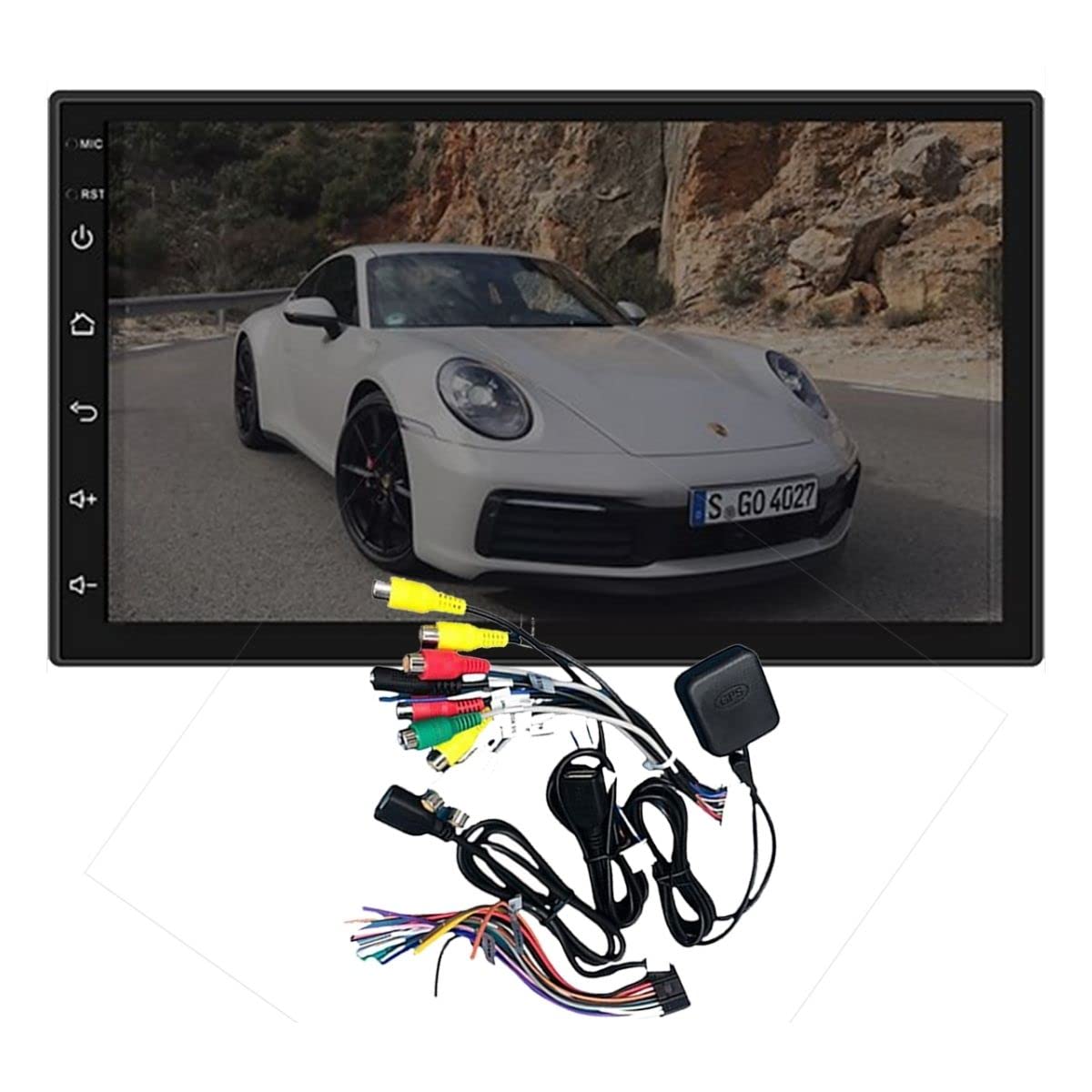 Central Multimídia 2 Din 7 Pol Android 11 HT-7122 MP5 Touch WiFi GPS SD Aux Bluetooth Espelhamento Android e iOS H-Tech