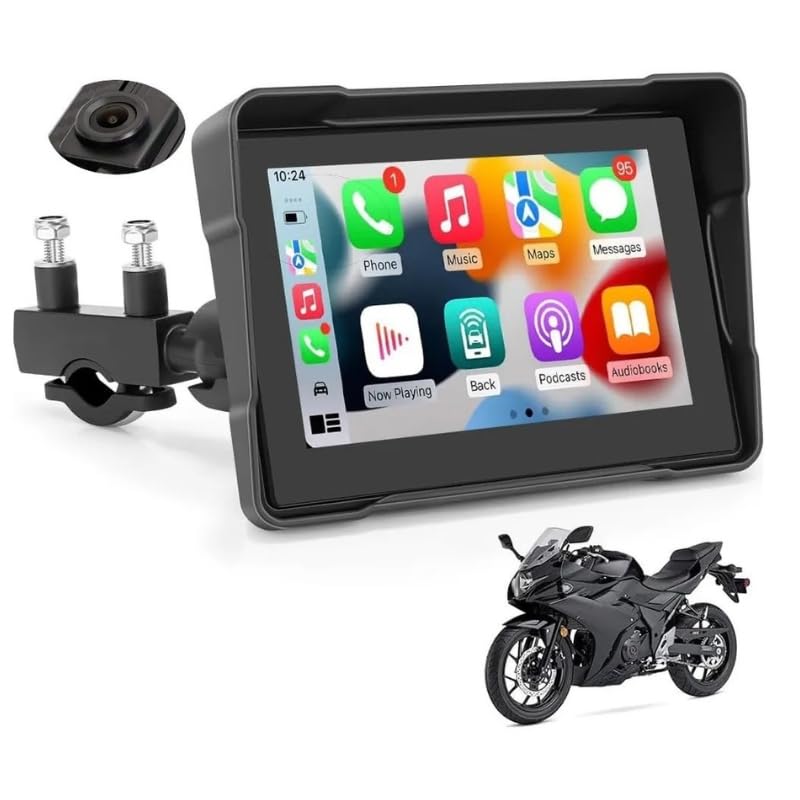 Central Multimídia Universal para Moto Gps Anti Furto 6.25” CarPlay Android Auto IP67 Bluetooth 5.0