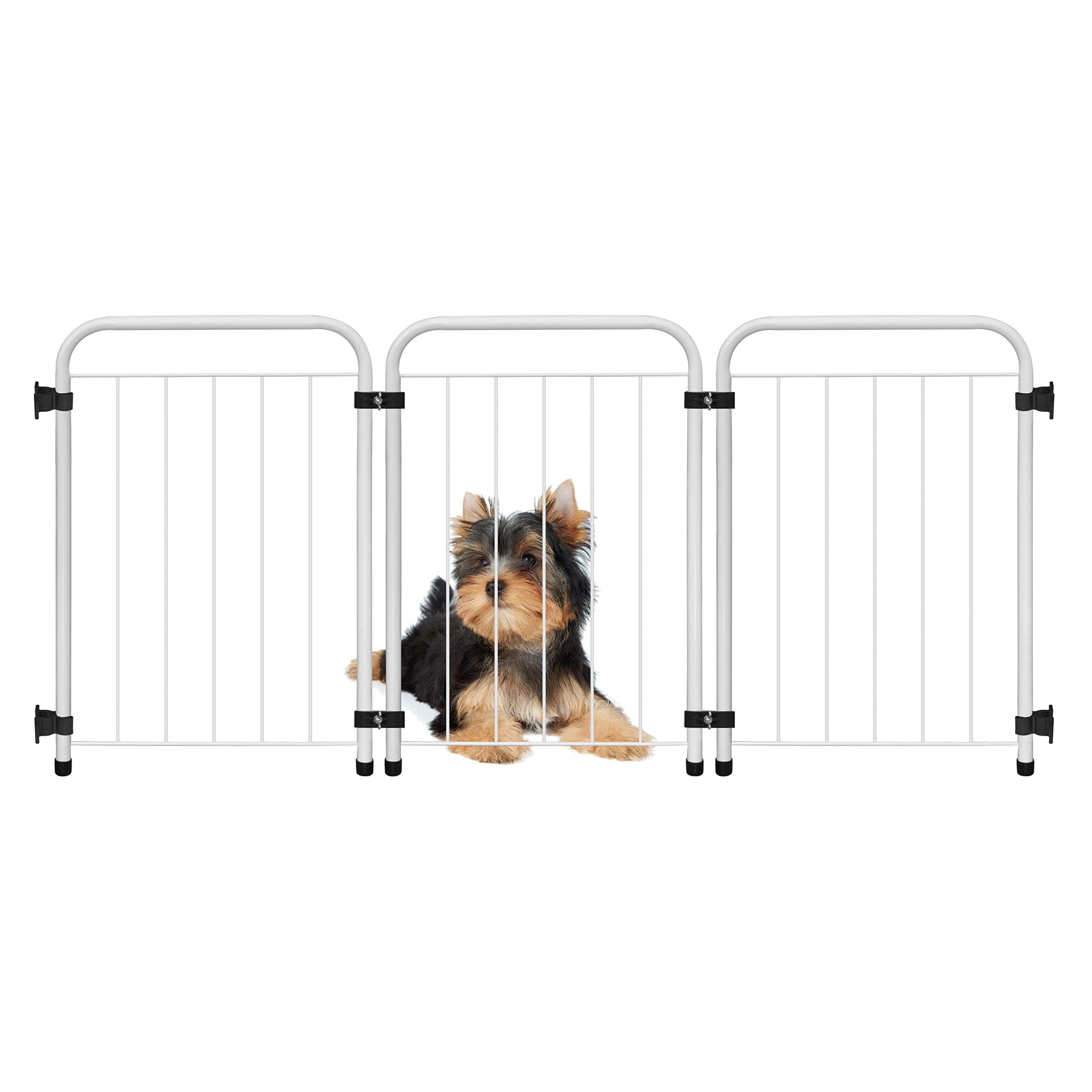 Açomix Cercado Portátil Pet 51,5x105 cm 3 Módulos Cor Branco