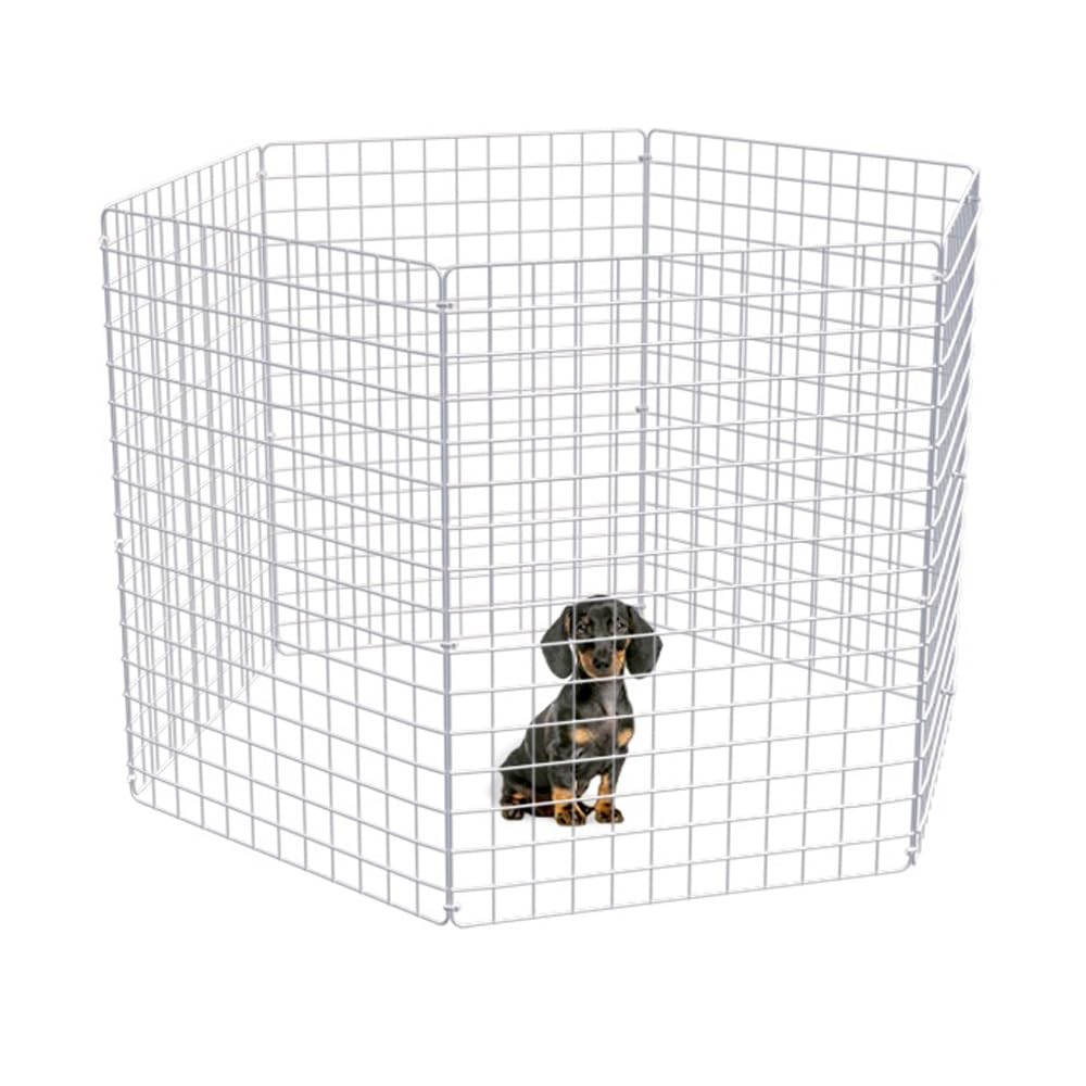 Cercado Móvel Pet Grande Dobrável para Cachorros Pequeno e Médio Porte Coelho 80cm Altura Cercadinho Articulado Portátil (BRANCO, 6 TELAS)