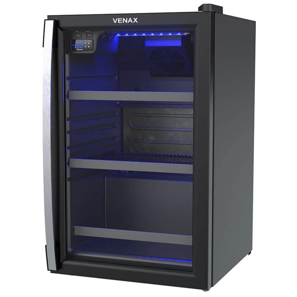 Cervejeira Blue Light 100L Preto 220V Porta De Vidro Venax
