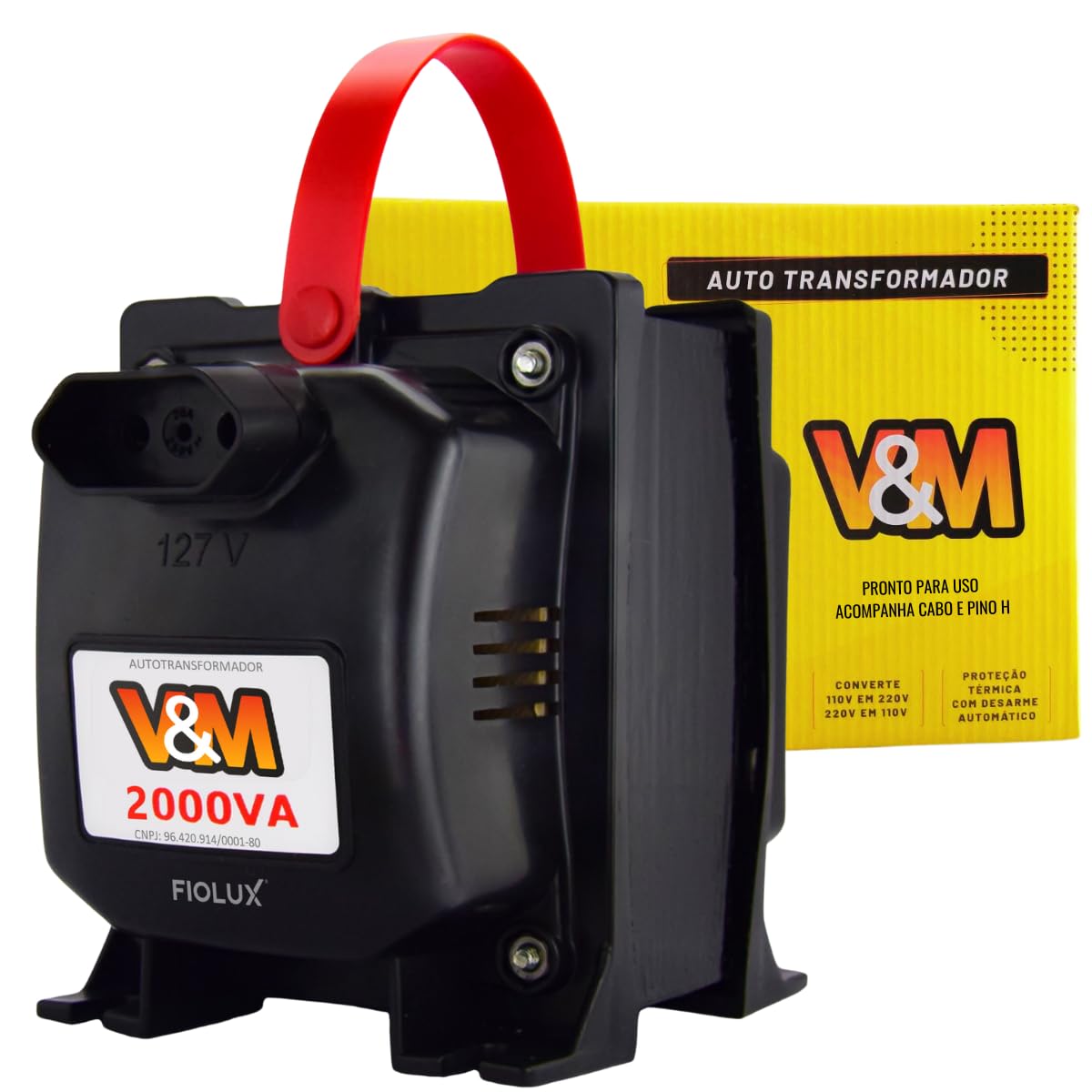 Transformador 2000va Vm De 127 220 E 220v 127v 110 Bivolt Conversor Voltagem Energia Para Geladeira Eletrolux Duplex 110v Freezers Máquina Costura Lavar Roupas 12 Kg Cervejeira Transformadores Freezer
