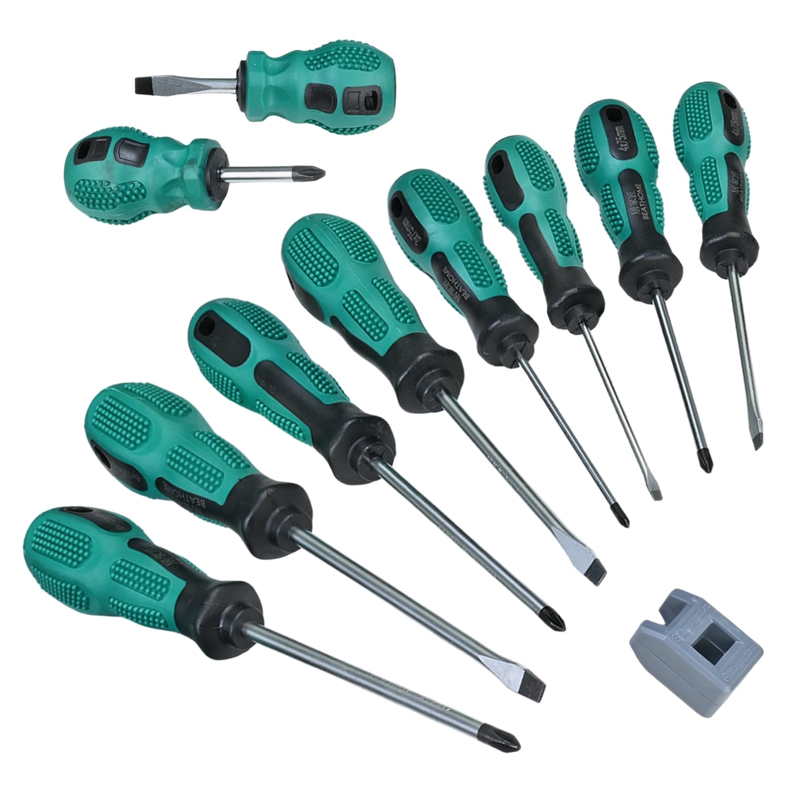 Kit 10 Chaves de Fenda e Phillips Isoladas Magnéticas, Cabo Emborrachado Antiderrapante, Ferramentas para Manutenção Elétrica, Uso Profissional e Doméstico