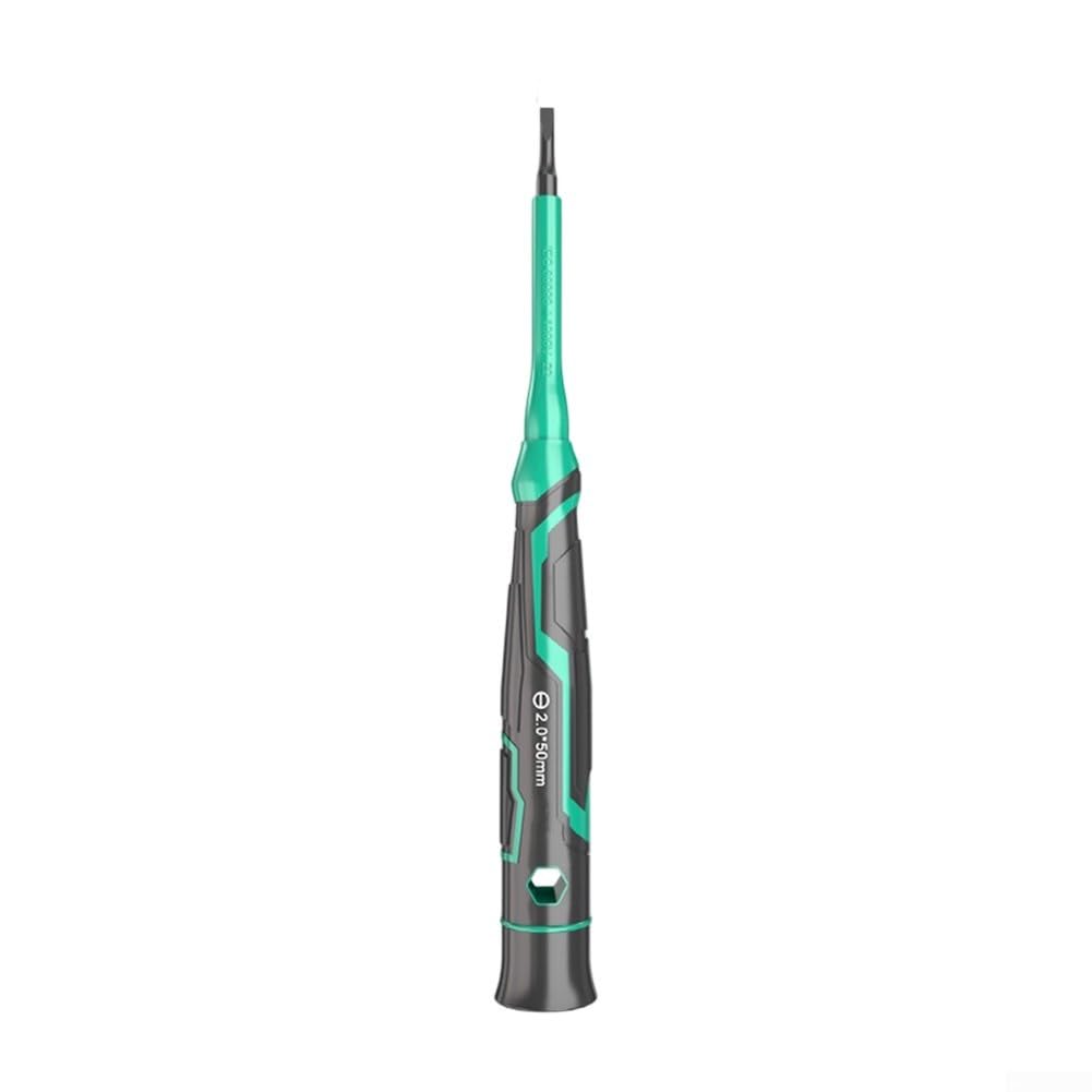 Chave de fenda isolada 1000 V para cabeça chata de aço crv com ponta magnética forte para reparo elétrico - ferramenta de precisão (2,0 mm)