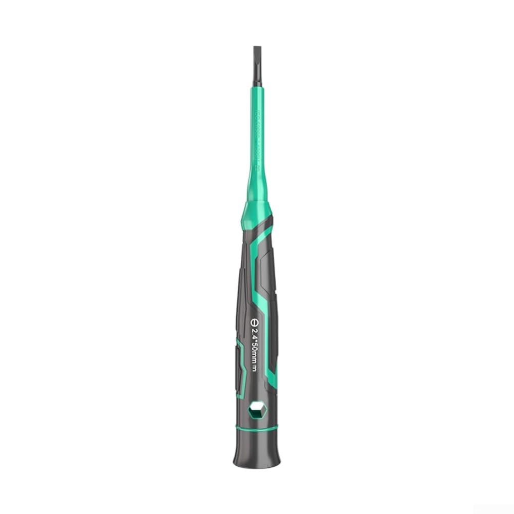 Chave de fenda isolada 1000 V para cabeça chata de aço crv com ponta magnética forte para reparo elétrico - ferramenta de precisão (2,4 mm)