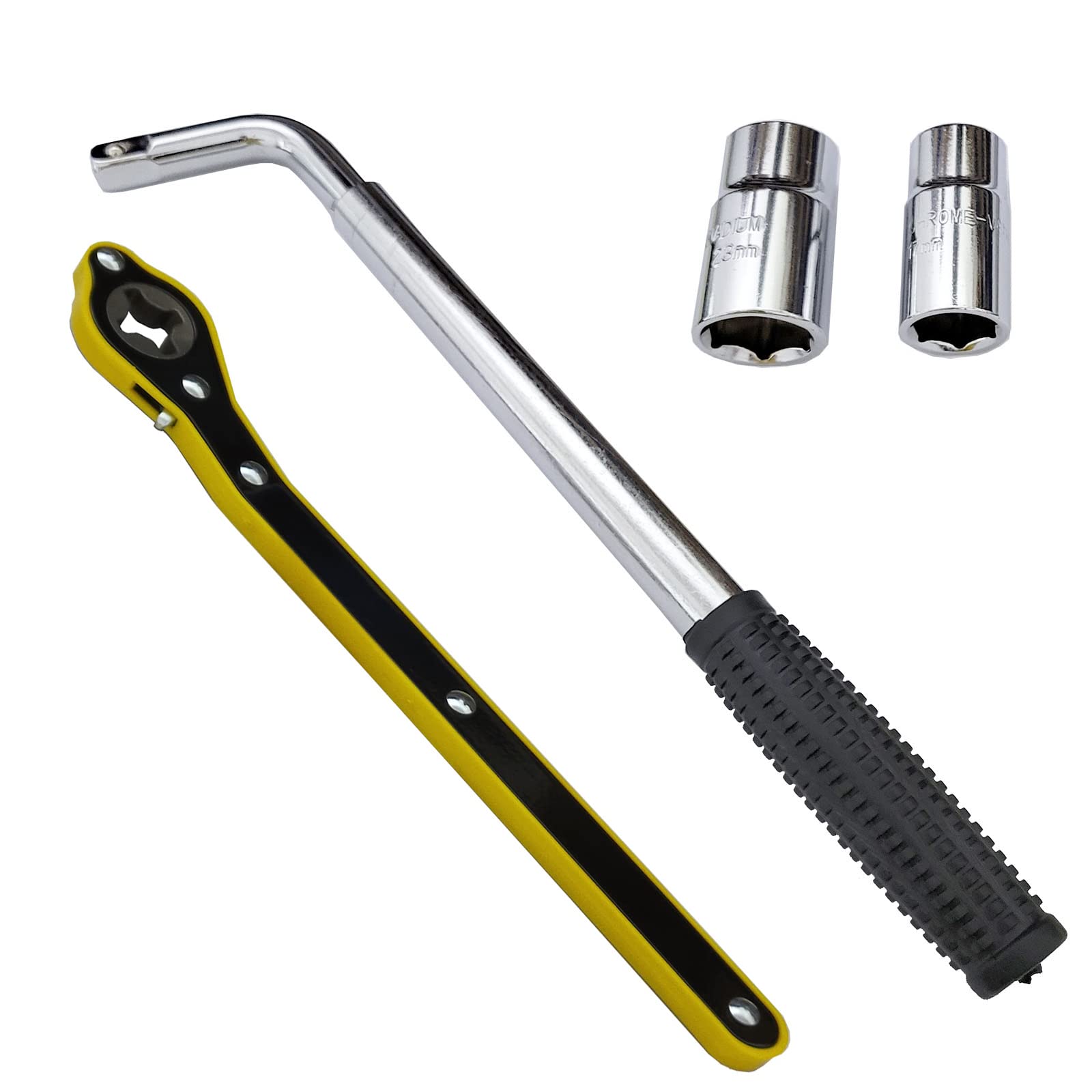 Chave de Roda SUV telescópica Universal 14-20 polegadas com soquetes CR-V padrão 17/19, 21/22 mm (2 peças (chave de talão + chave cruzada)