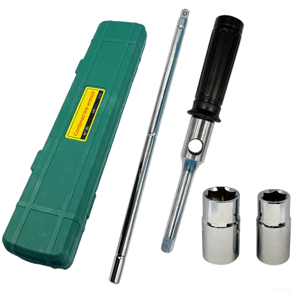 Chave de Roda Cruz Aço Cromo Vanádio Extensa 17-23mm Soltar Parafusos Troca Pneu Carro 60cm(B)