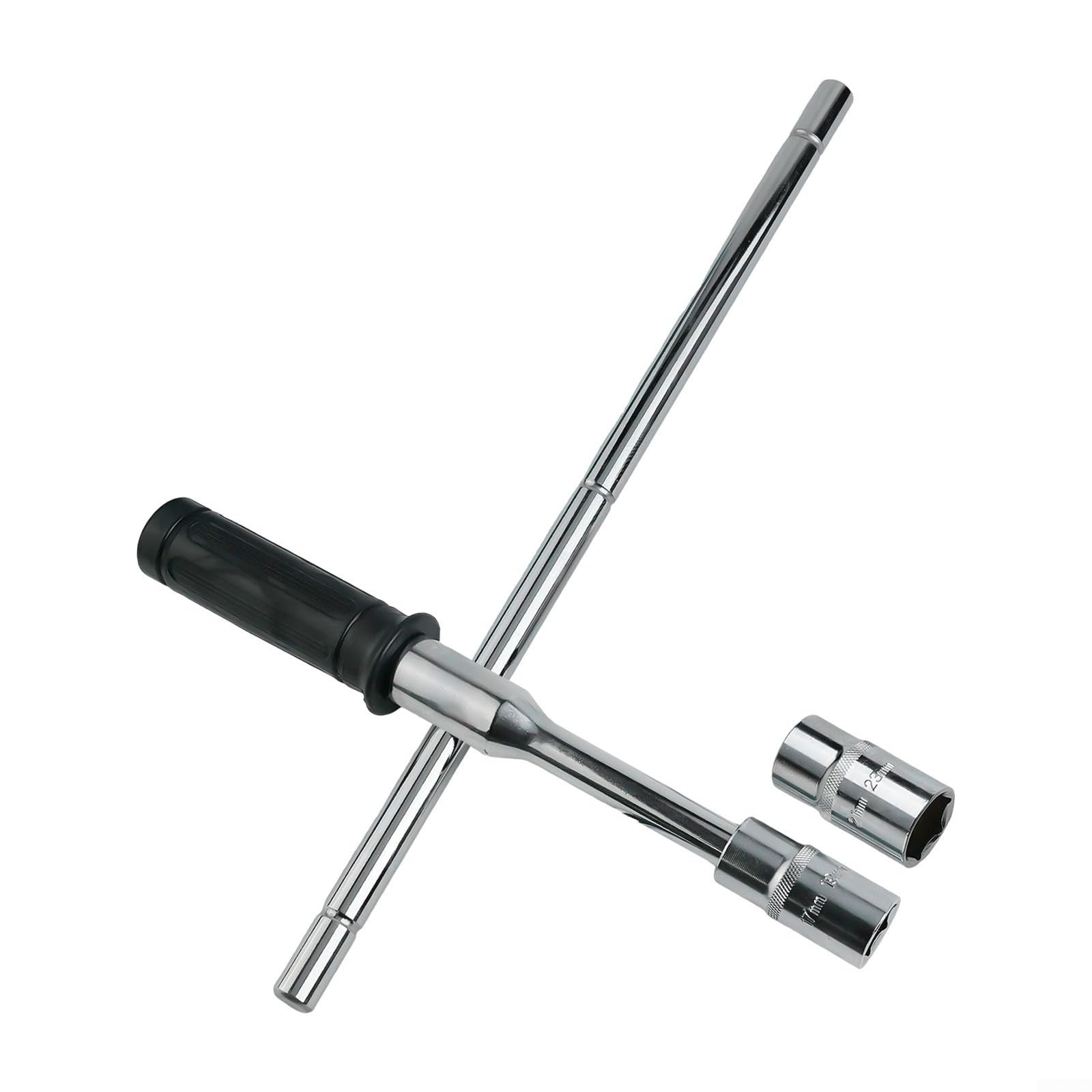 Chave de Roda Cruz Aço Cromado 4 Peças 17-23mm | Aço cromo-vanádio, acabamento cromado, 4 bocas calibradas, estojo organizado, uso automotivo