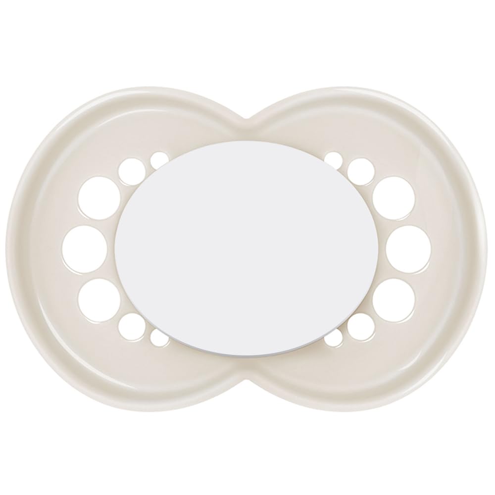 MAM Baby 1 Chupeta Original Com Bico Simétrico de Silicone SkinSoft para Crianças 6+ Meses Embalagem Blister, Ivory