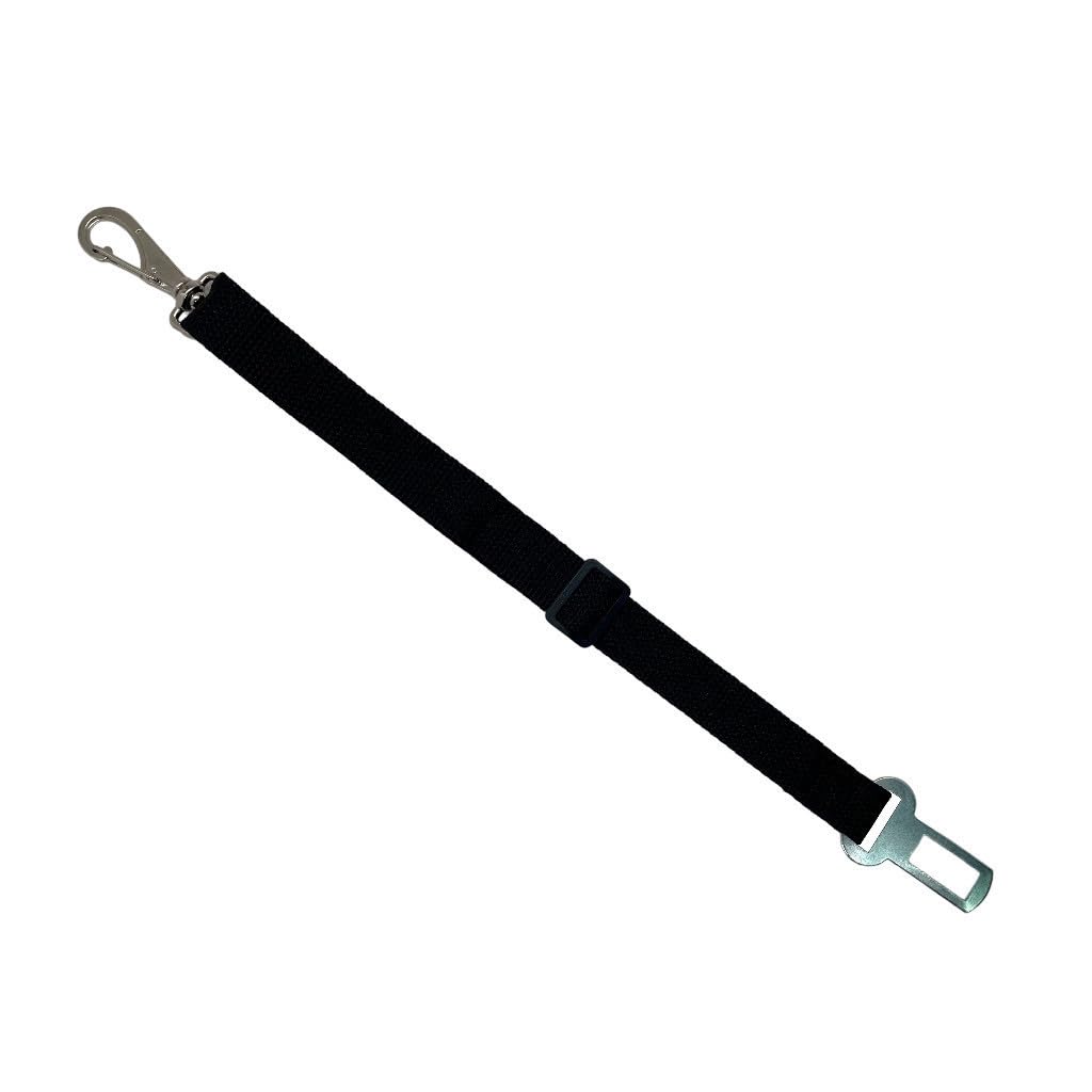 Cinto de segurança pet universal compatível com todos os modelos de veículos para cães e gatos viagem (1PCS,Preto)