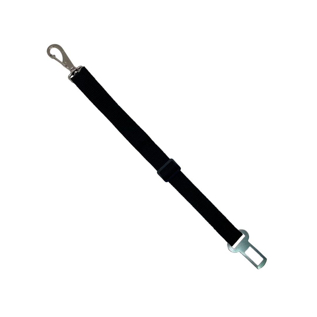 Cinto de Segurança Universal para Pets, Trava Ajustável com Fivela, 4 Cores Disponíveis, Compatível com Todos os Veículos, Ideal para Cães e Gatos (Preto)