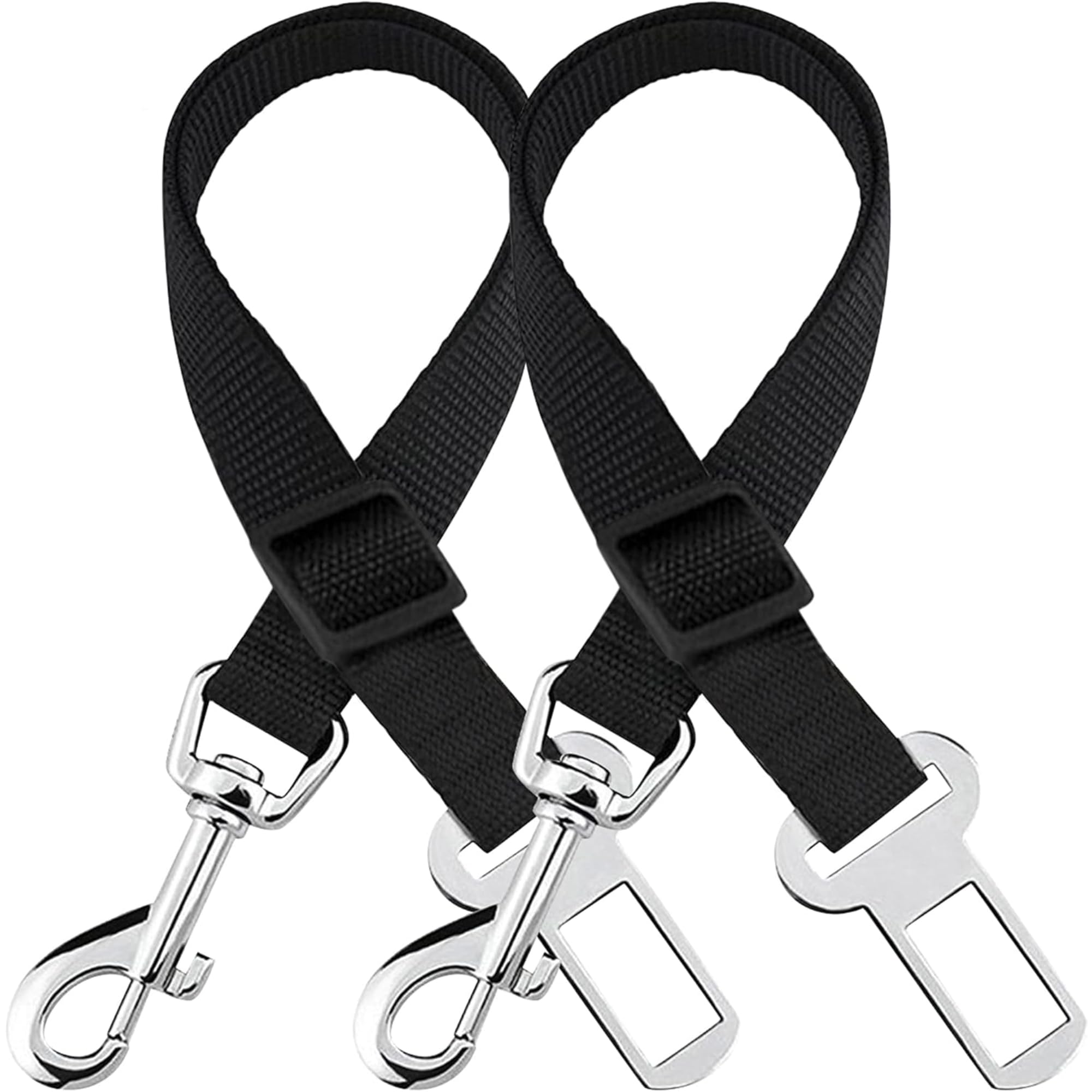 Kit 2x Cinto de Segurança Pet Ajustável para Carro com Guia e Trava Universal - Proteção e Conforto para Cães e Gatos em Viagens