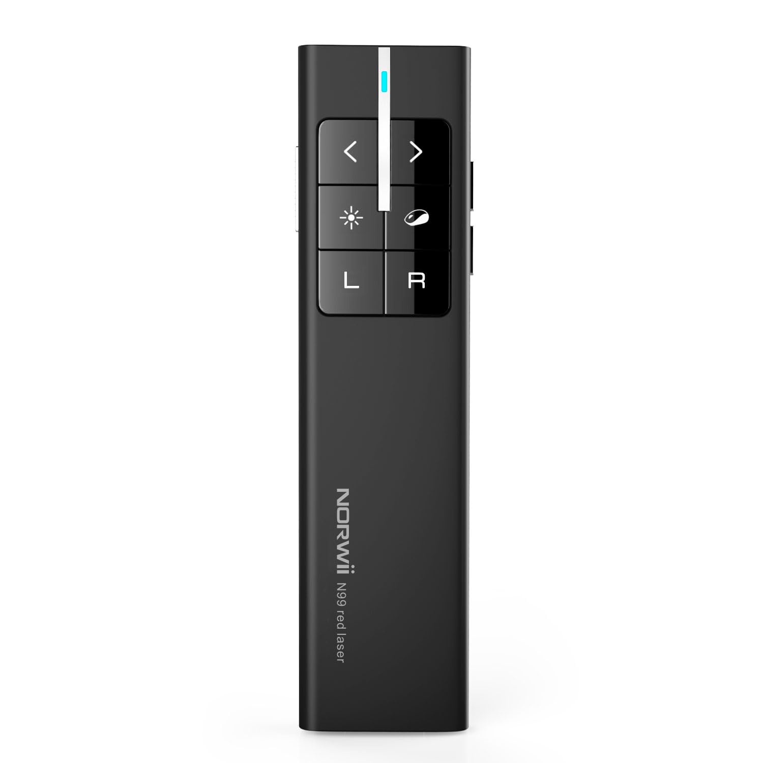 N99 Air Mouse Clicker de apresentação com ponteiro laser, apresentador sem fio | Clicker recarregável para apresentações em PowerPoint, controle de volume, controle remoto de apresentação, anotar e apagar