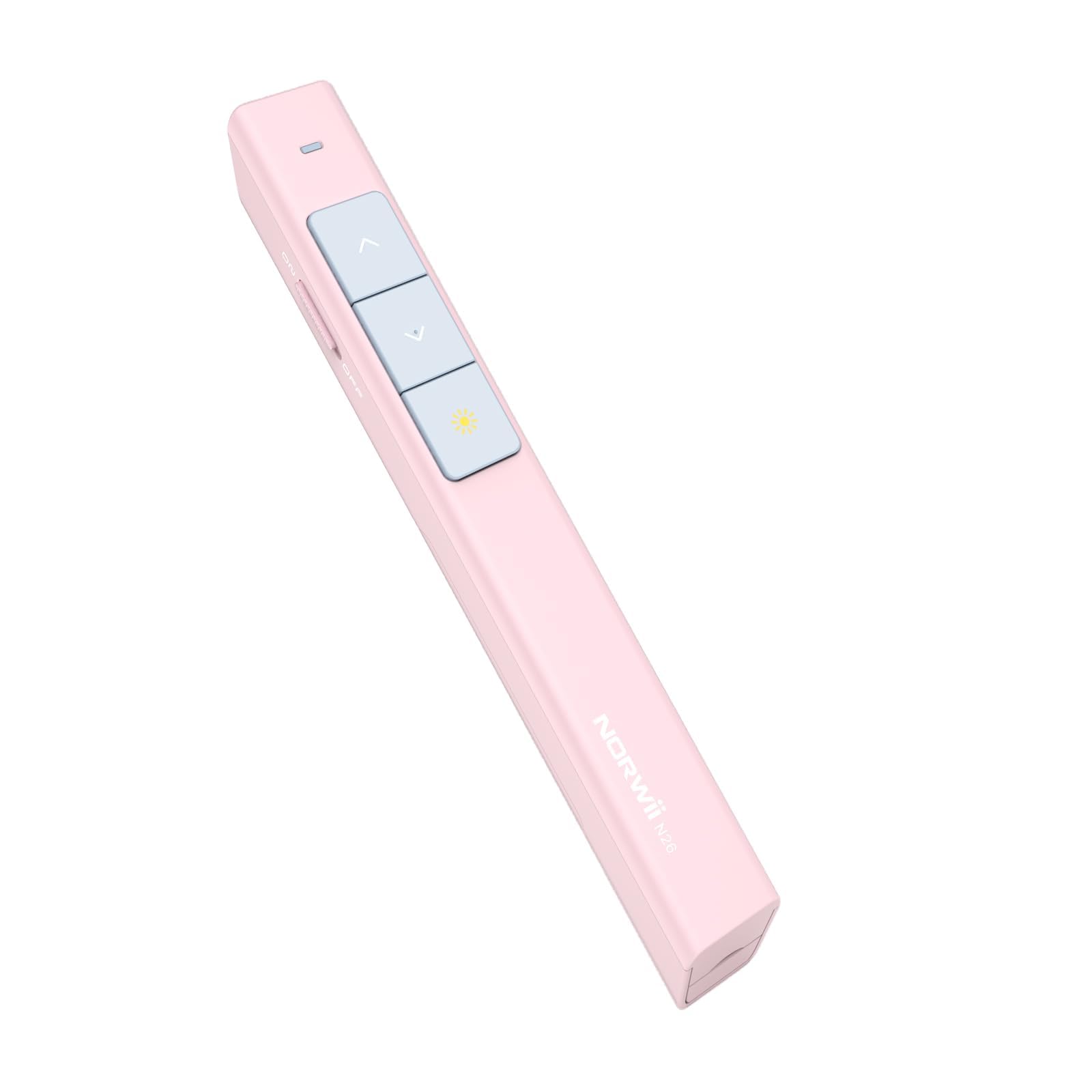 NORWII N26 Clicker de apresentação sem fio, controle remoto de apresentação, clique de PowerPoint com ponteiro para apresentações em PowerPoint, controle remoto de apresentador sem fio Power Point