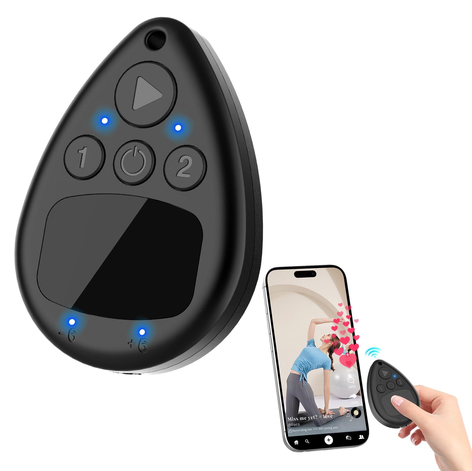 OUTXE Clicker automático para celular, clique automático sem fio para jogos, transmissões ao vivo, ofertas relâmpago, tarefa de recompensa, simulação de clique rápido por Bluetooth, clique contínuo