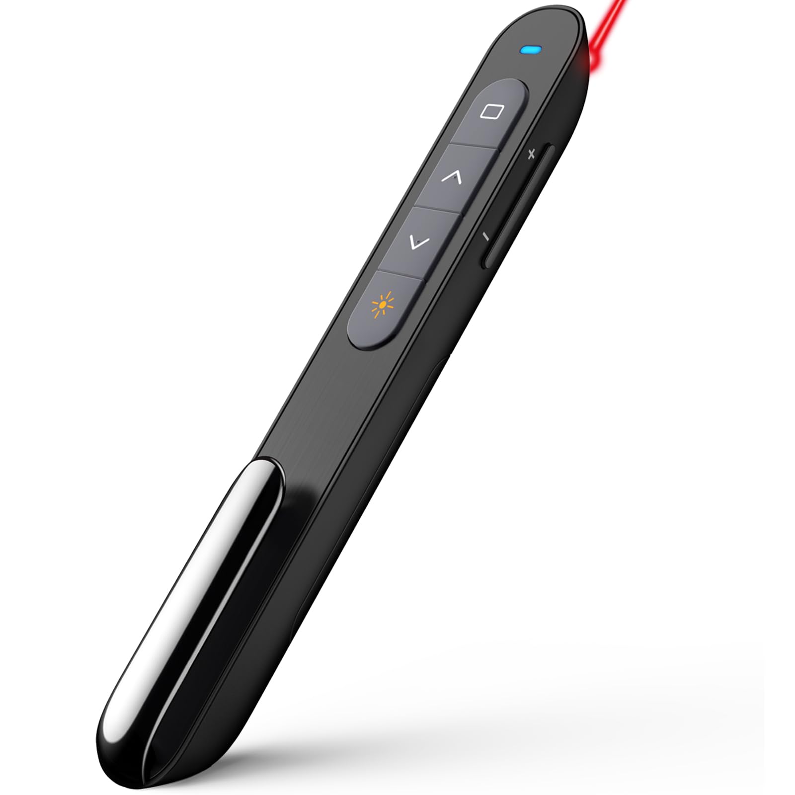 Norwii Clicker de apresentação Bluetooth para PowerPoint, apresentador sem fio, controle remoto de apresentação com ponteiro, clique deslizante com 100 metros de longo alcance para professores e