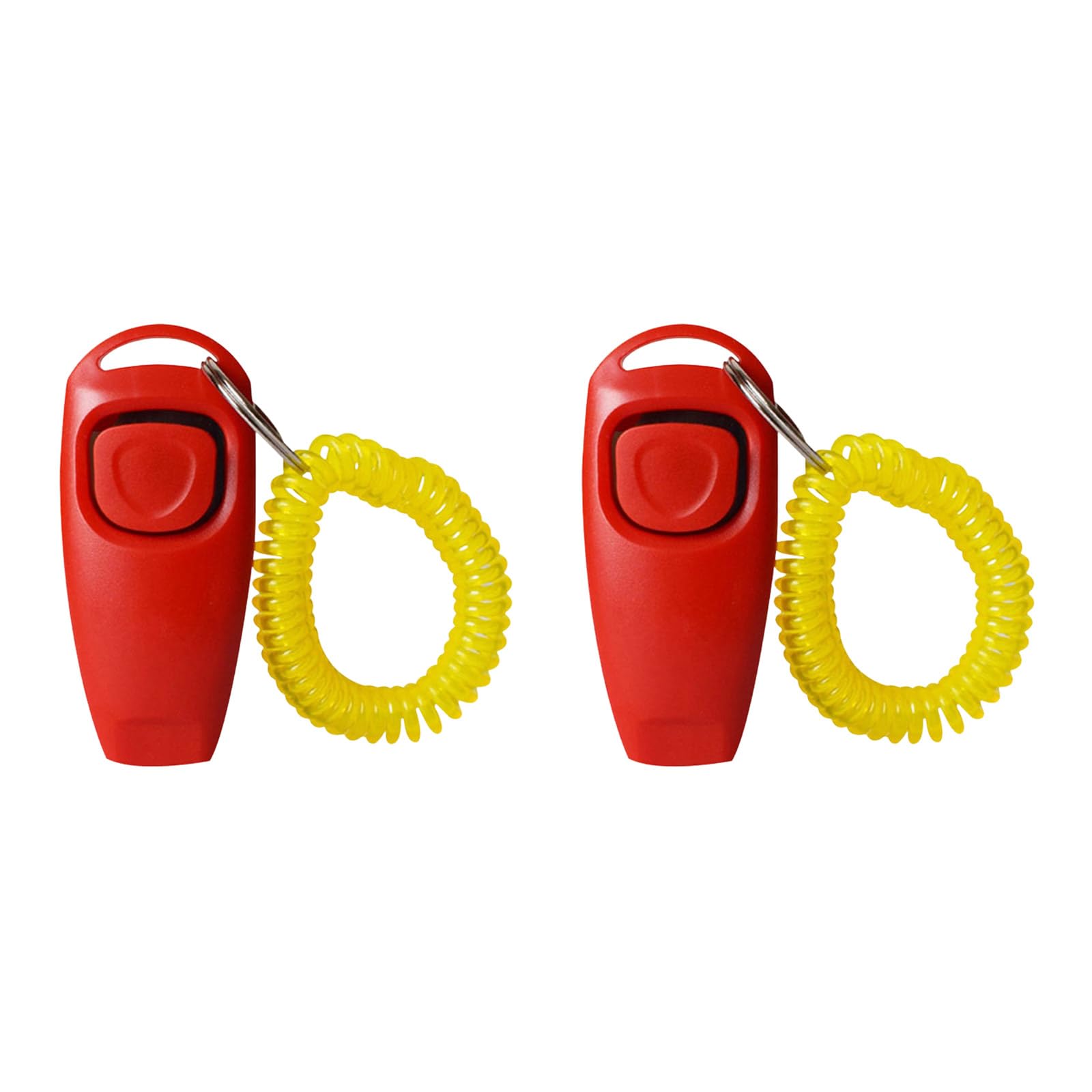 2 peças de raças clickers apitos para treinamento de cães andando ferramenta de treinamento eficiente acessório com alça de pulso para comportamento apitos de cães clickers