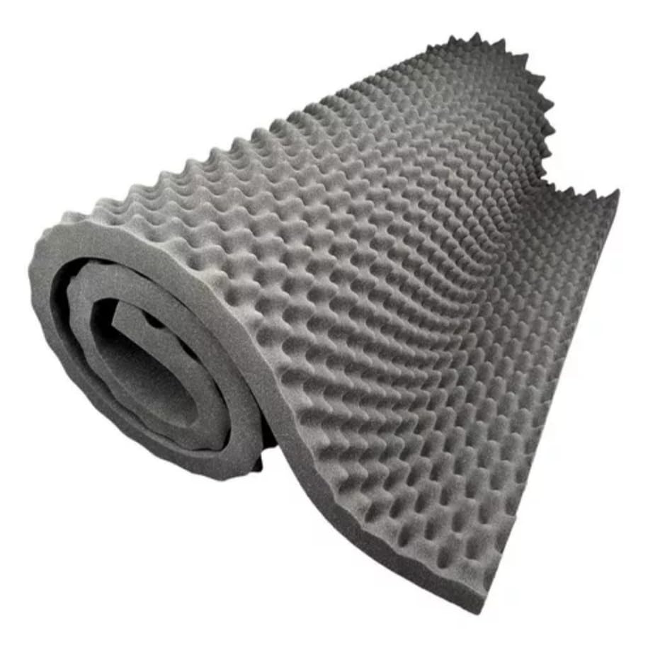 Colchão Caixa De Ovo Pillow -85cm X 185cm X 4cm Chumbo D13 / Verde D33 / Azul D28.colchão casca de ovo;colchonete casal dobravel;colchonete(CHUMBO CASAL D13)