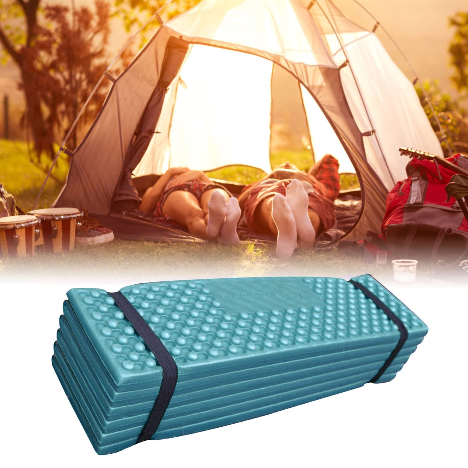 aqxreight Tapete de Dormir Em PVC Macio Espessado Com Caixa de Ovo Duplo Almofada de Dormir para Acampamento Ao Ar Livre Escuro 186x57 Aumenta Muito Wi Almofada de DormirAlmofada de Em Caixa de