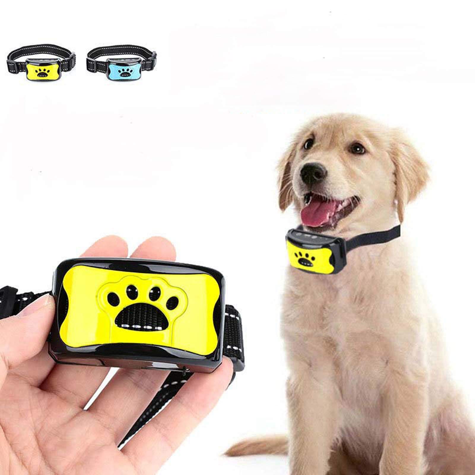 Dispositivo Anti-latido para Cães de Estimação, 7 Níveis de Sensibilidade, USB, Elétrico, Ultrassônico, Coleira para Adestramento de Cães, Parar de Latido, Vibração(Laranja)