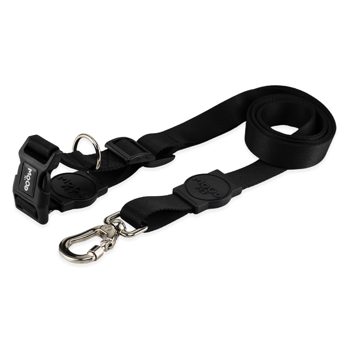 Coleira Guia Mãos Livres Para Cães Cachorro Adestramento Passeio Porte Grande Médio Pequeno (Black, G)