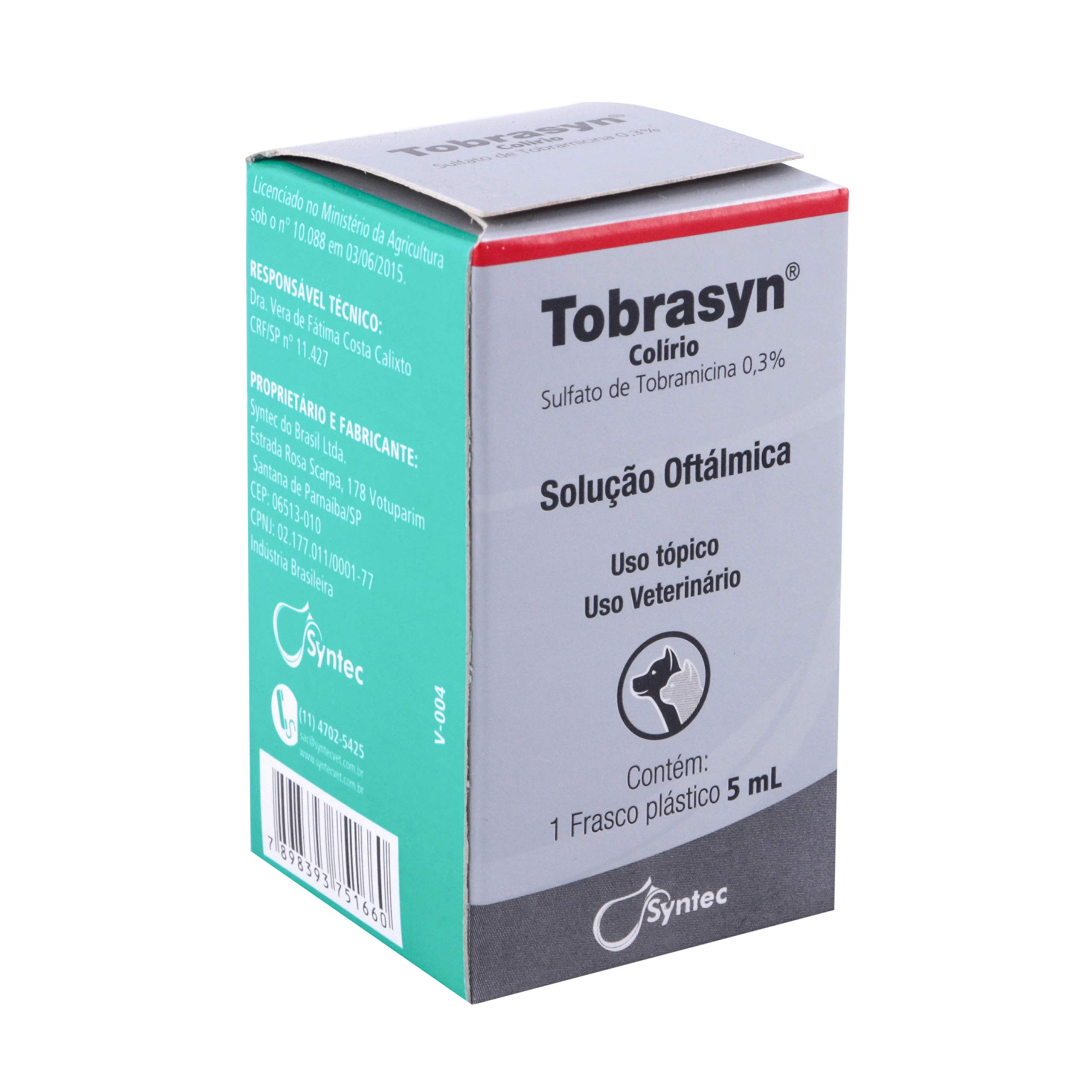 SYNTEC Colírio Syntec Tobrasyn Para Cães E Gatos 5Ml