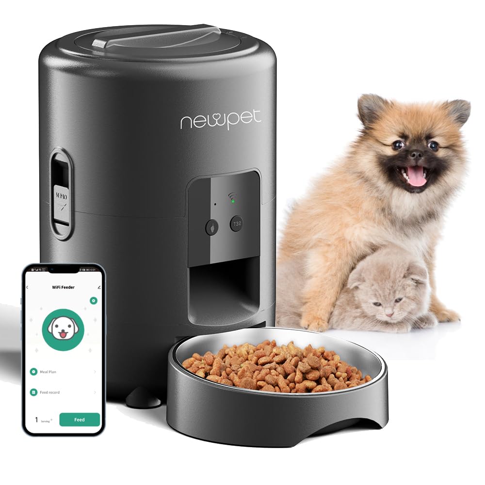 2L Mini Comedouro Automático para Gatos, Aplicativo Inteligente TUYA WIFI Dispenser Comida Pet Automatico, Potes e Tigelas para Cães