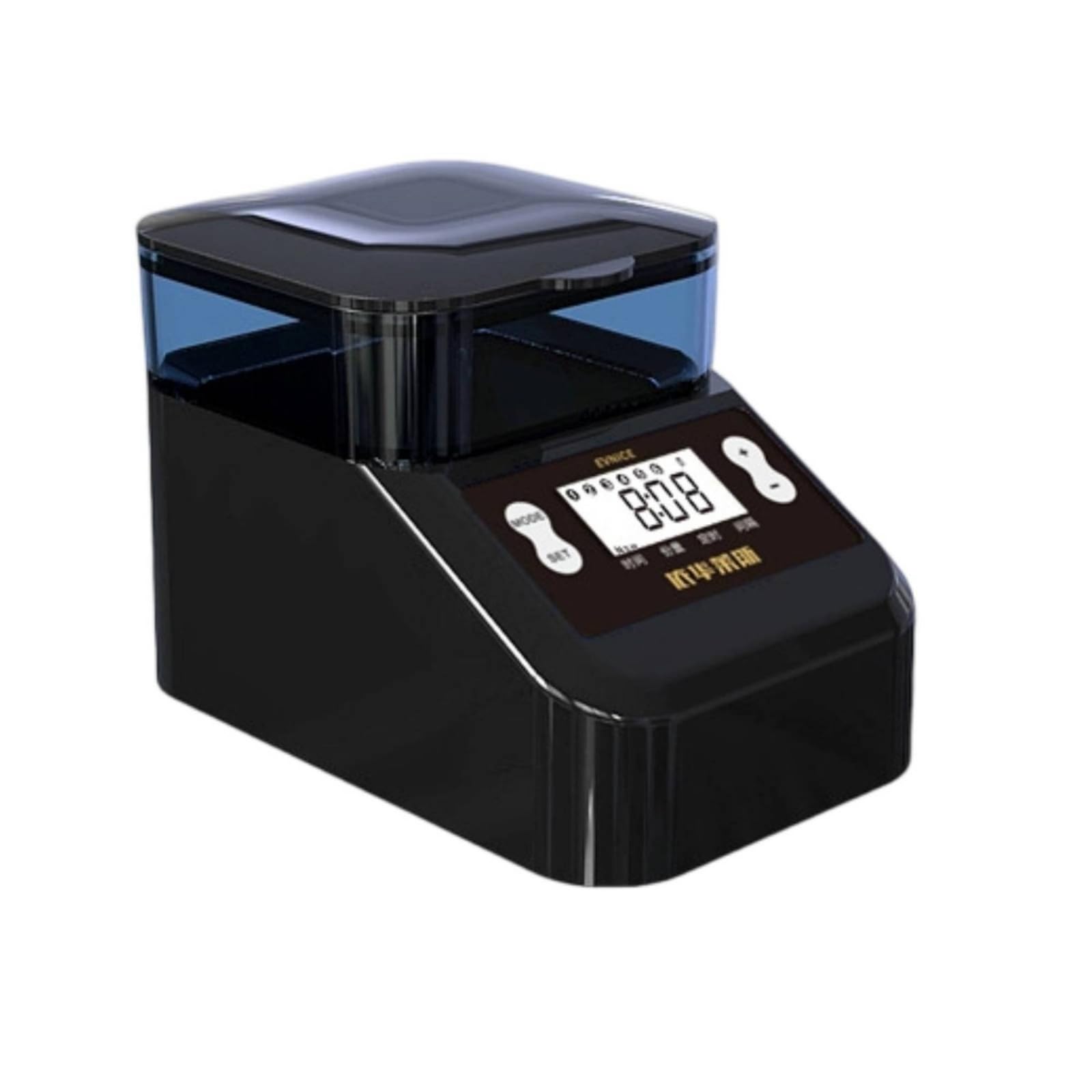 Alimentador automático para com temporizador, controle remoto por aplicativo, dupla alimentação, estrutura plástica e grande capacidade de 2 litros, Preto, 400ml