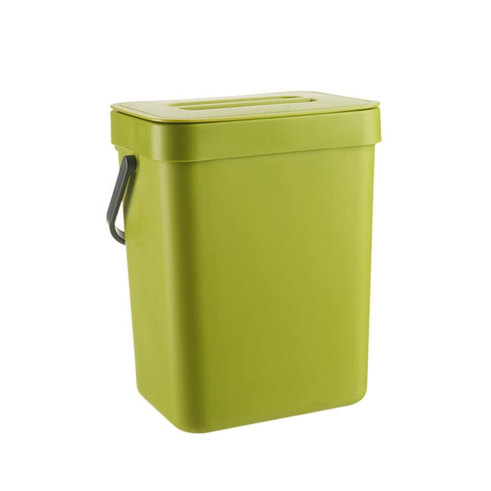 Caixa de compostagem de cozinha pequena com tampa, cesto de lixo de cozinha de 3 litros, recipiente de bancada doméstico, lata de lixo pequena para composteira de lixo