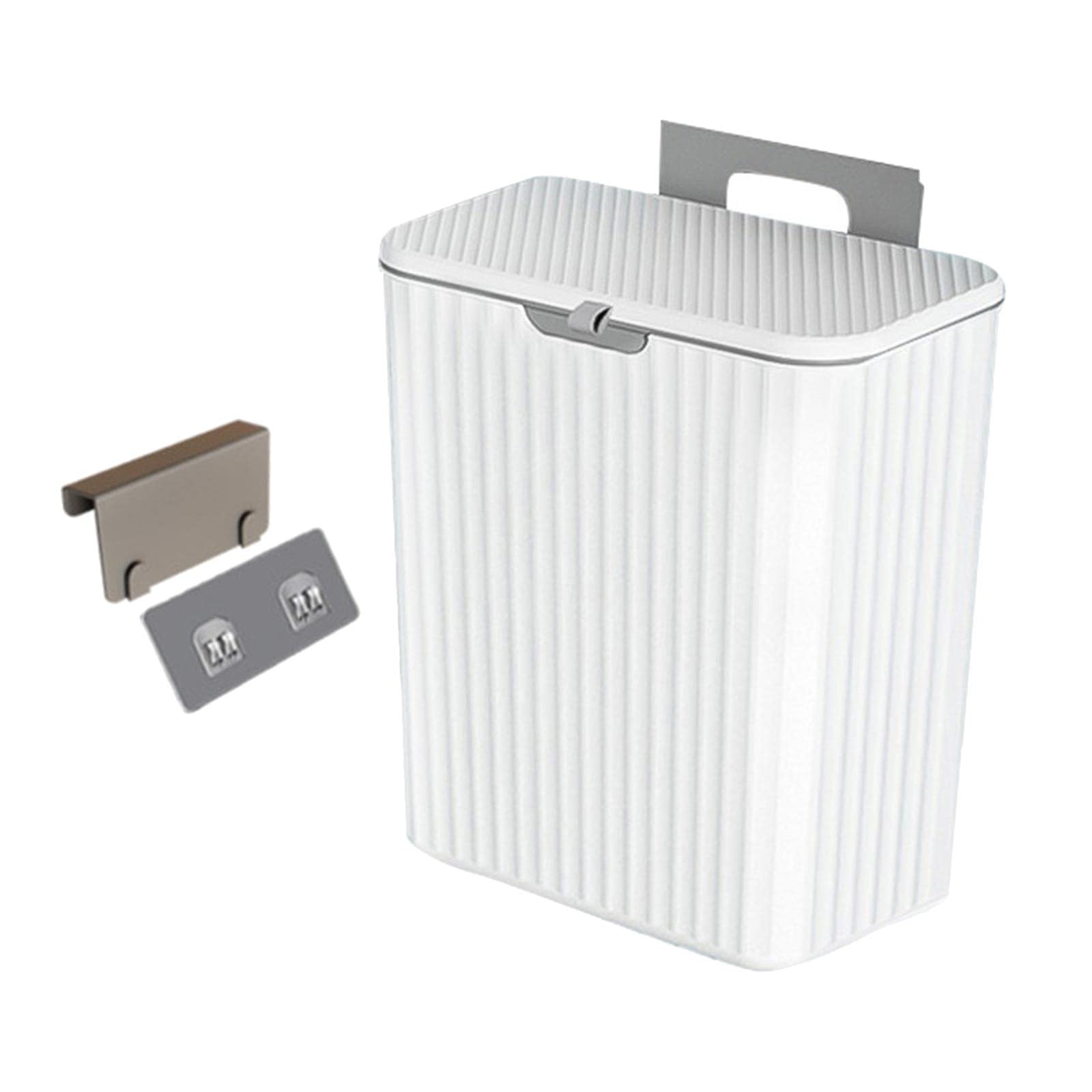 Composteira de cozinha para balcão cesto de recipiente de de parede compacto caixote de para, Branco 9L