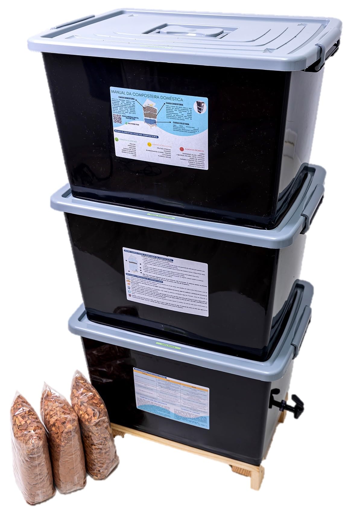 Composteira Doméstica Minhocário 150l - Produza seu próprio adubo orgânico