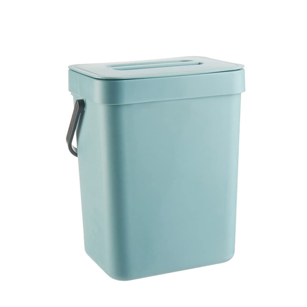 Composteira de Cozinha Pequena, Lixeira Suspensa Com Tampa para Porta de Armário de Cozinha, Embaixo da Pia, Lixeira de Cozinha 3L Recipiente de Bancada Doméstica para Banheiro (D)