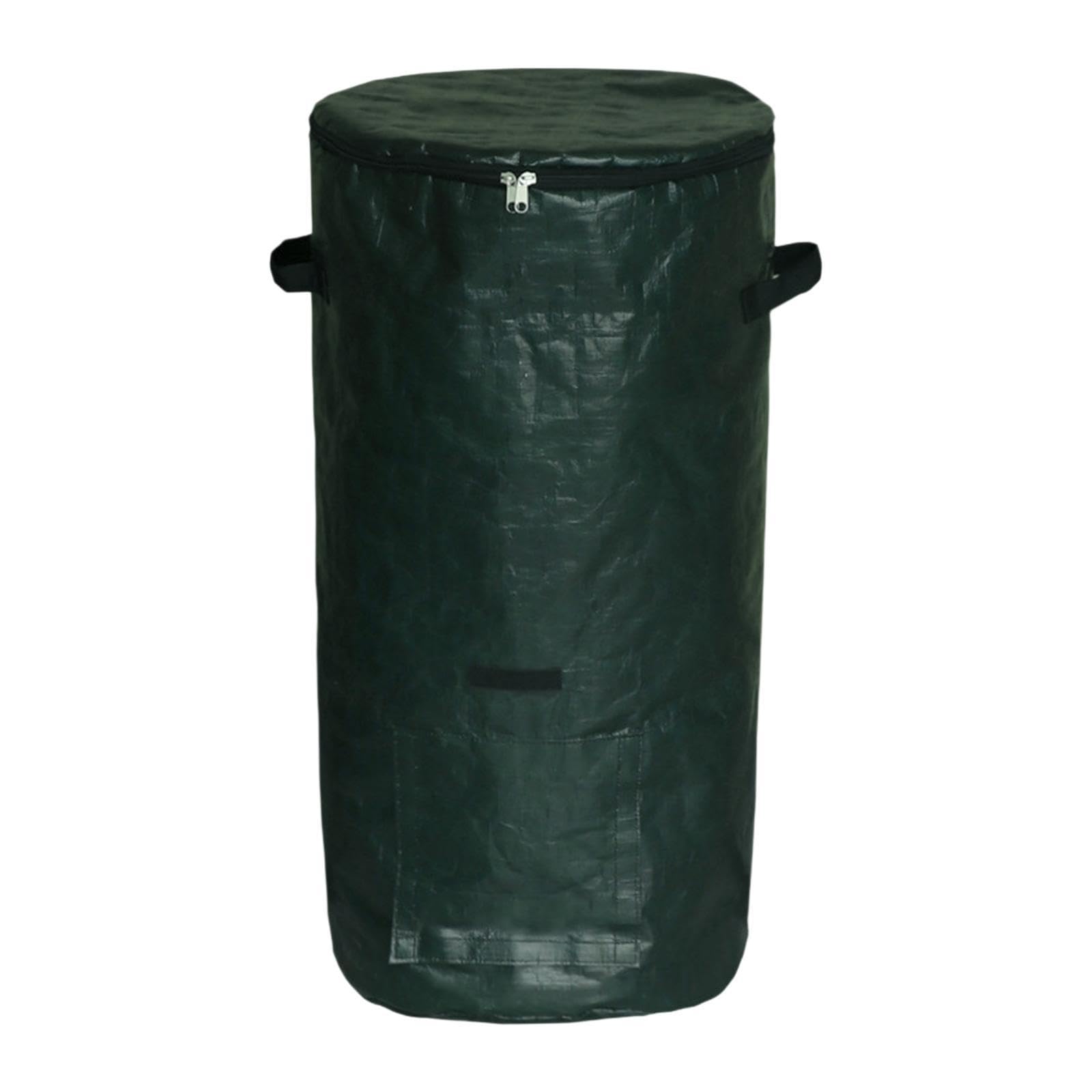 Composteira para Resíduos de Jardim, Armazenamento Externo com Tampa com Zíper E Alças, Recipiente para de Cozinha, 35x60cm