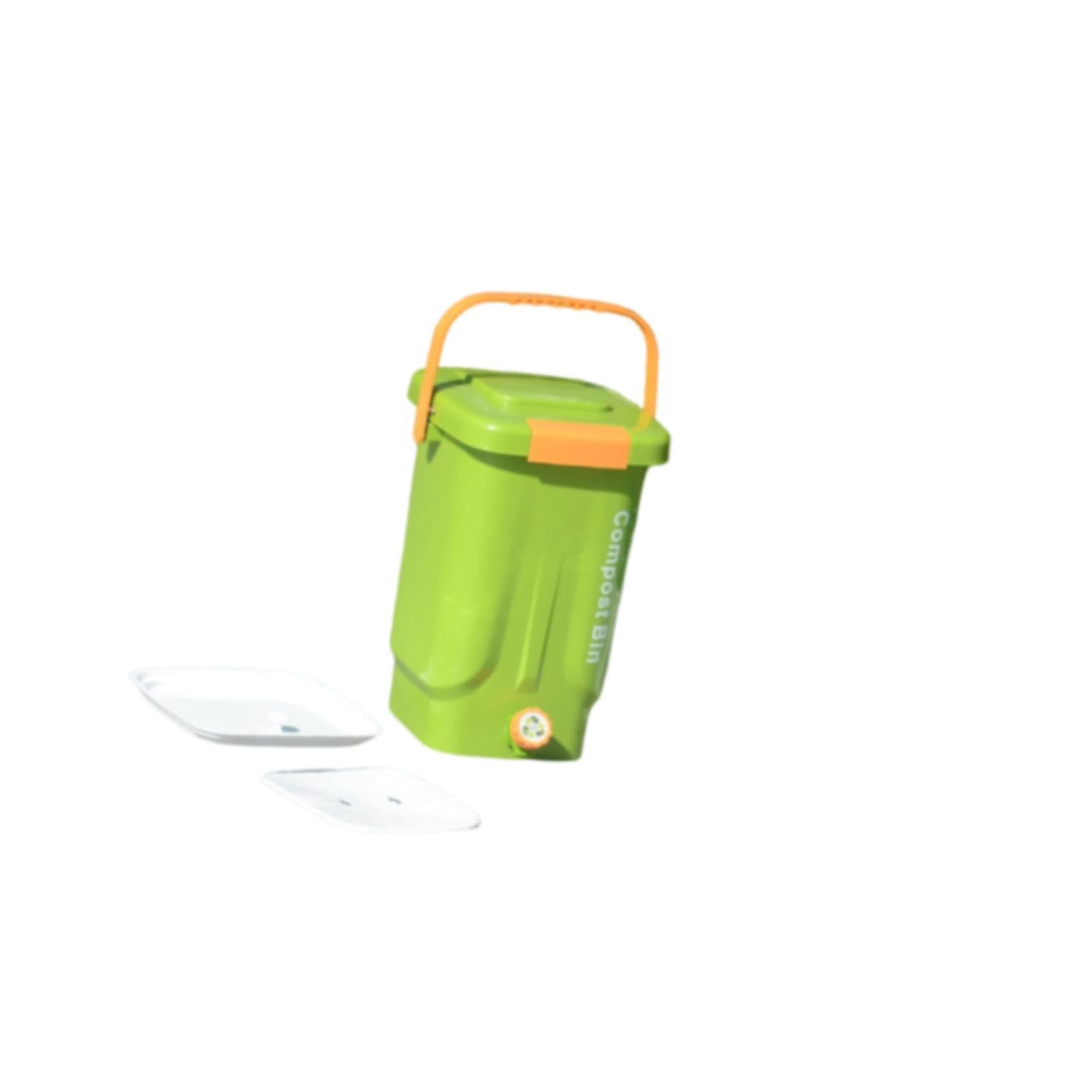 Composteira portátil para resíduos alimentares, balde para compostagem, lixeira selada para aparas de grama, para uso interno ou em pátios, 26 Cm X 25.5 Cm X 36