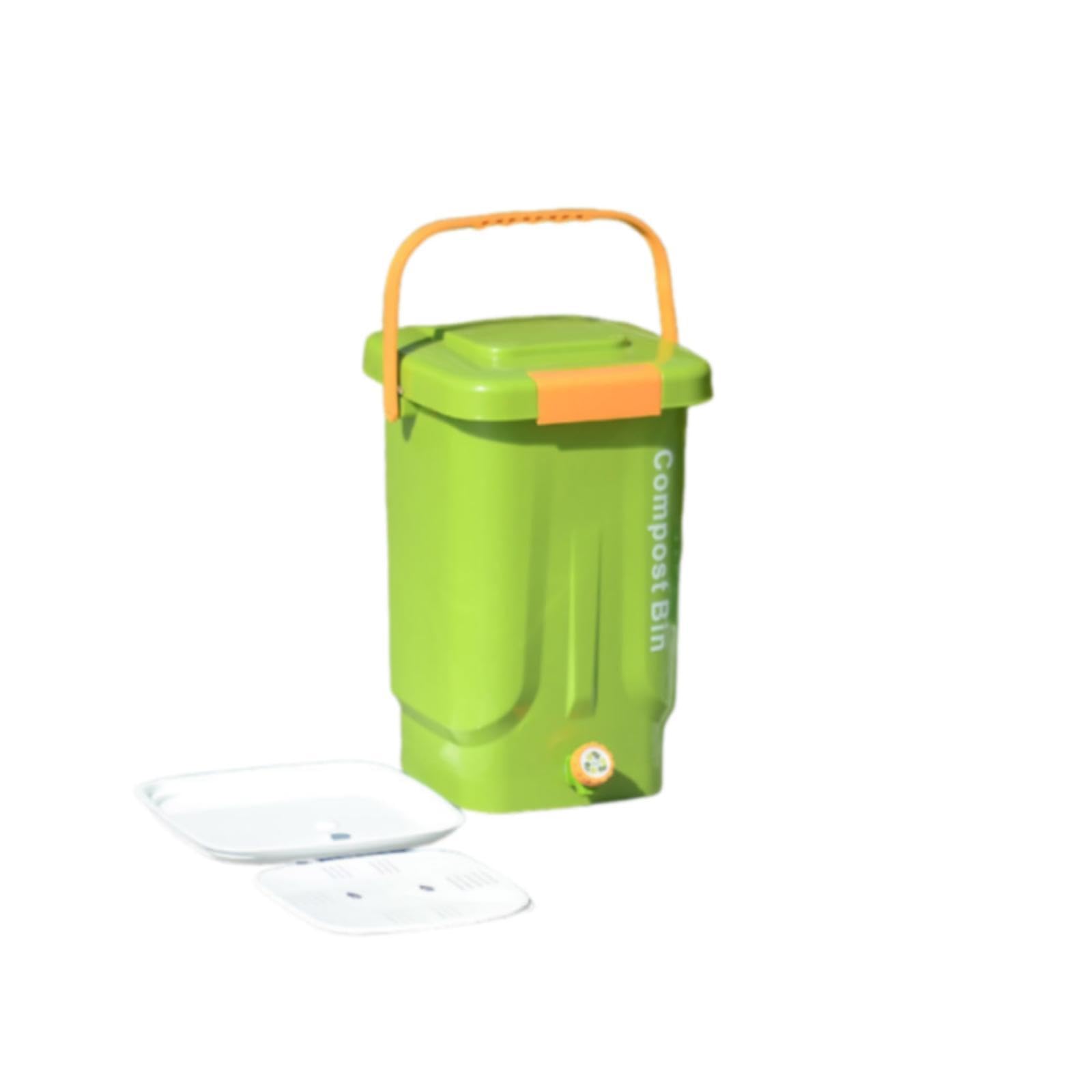 Composteira doméstica, balde para compostagem de resíduos alimentares, recipiente portátil para compostagem, tanque de fermentação para, cozinha, 30cm X 30cm X 45cm