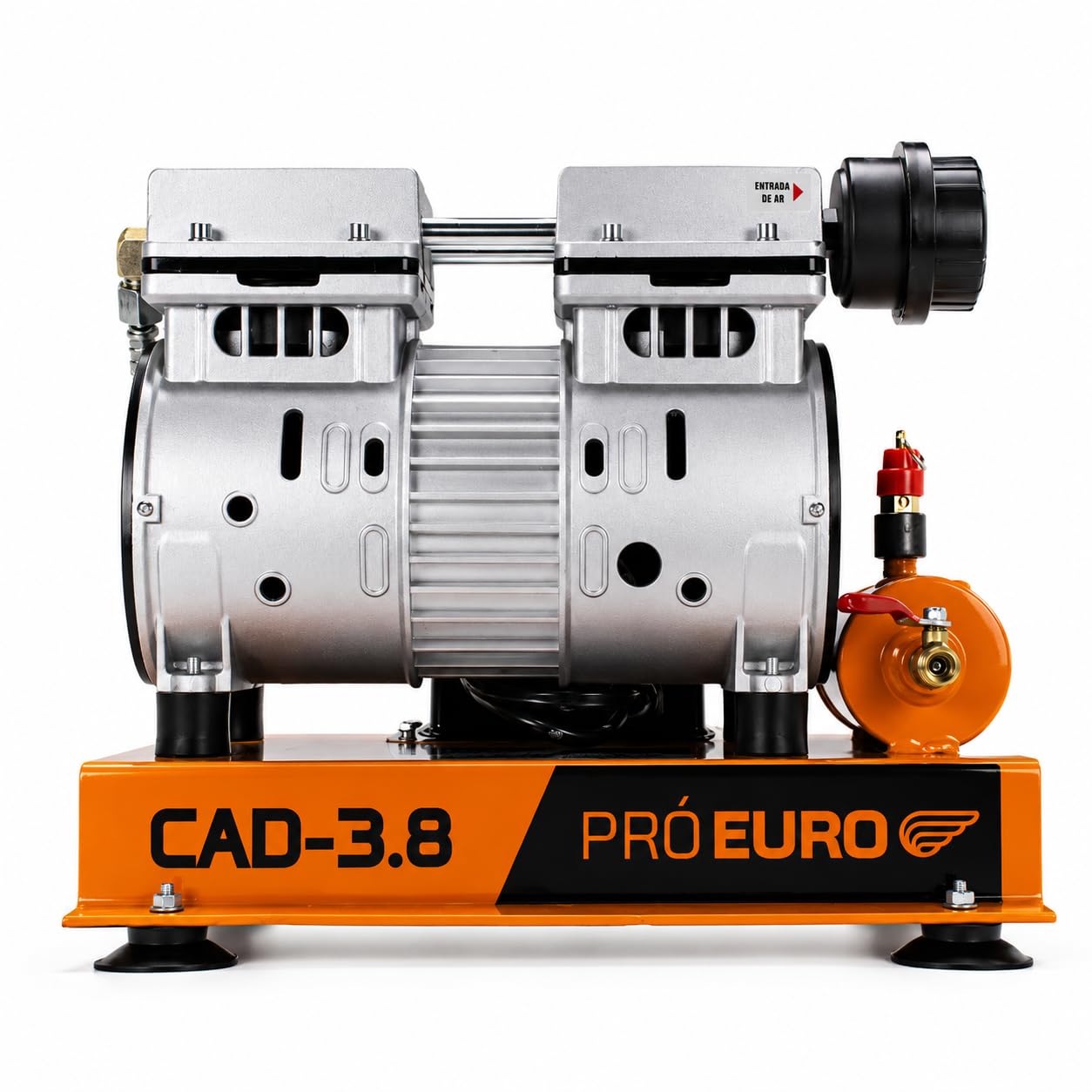 Pro Euro Compressor de Ar Direto Elétrico Portátil 550W Isento de Óleo 220V 1400RPM 110 L/min 8 Bar 115 PSI