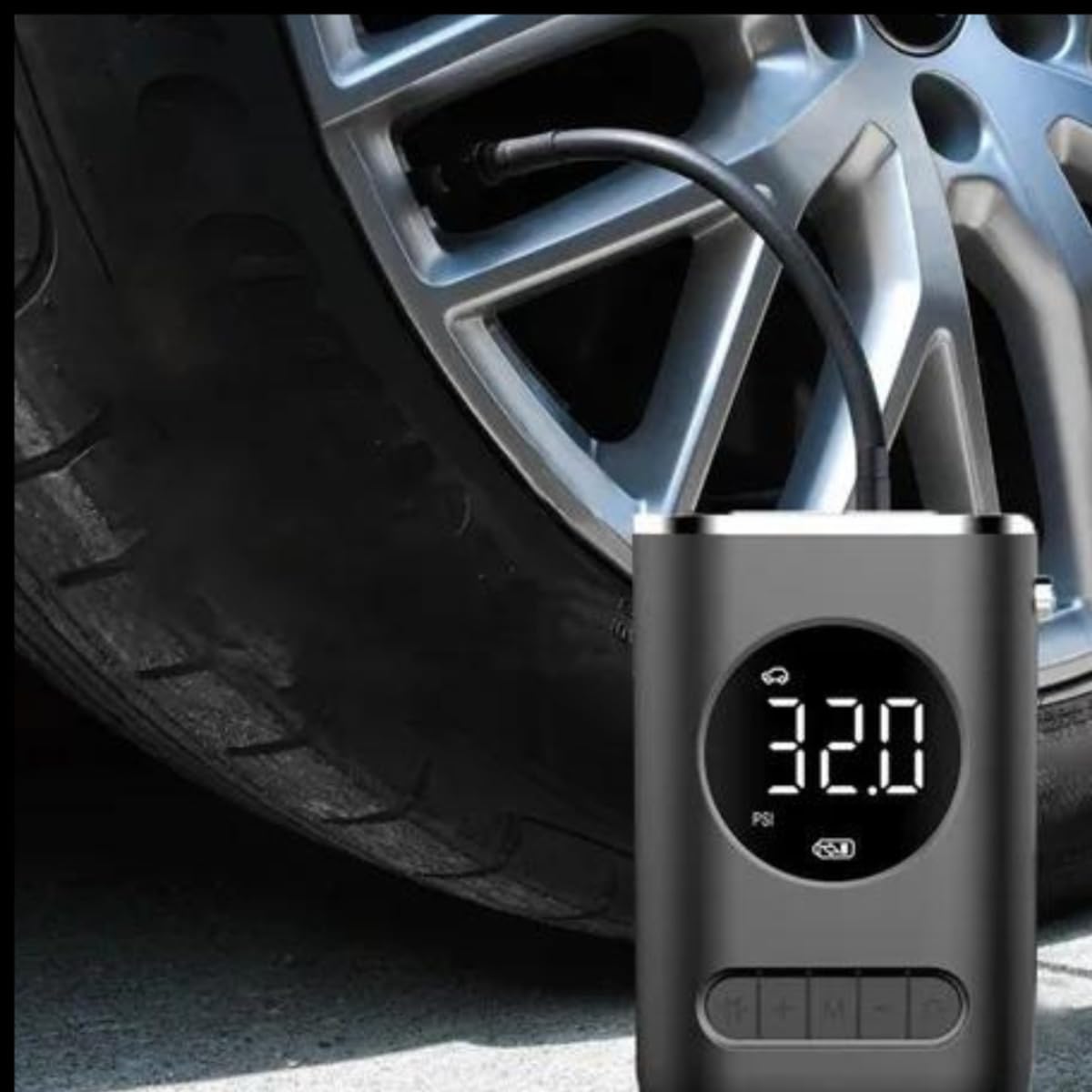 Calibrador Compressor de ar Digital Pneu Carro Bike Sem Fio digital recarregavel