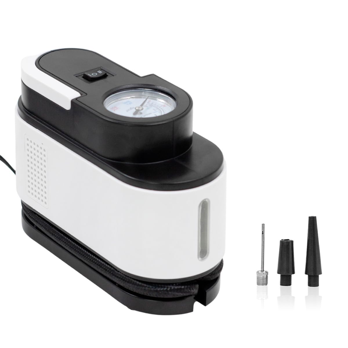 Compressor De Ar Portatil Bomba Calibrador Mini Pequeno Elétrico Para Encher Pneu Carros Automotivo Pneus Bicicleta Moto Bola Futebol Volei 12V