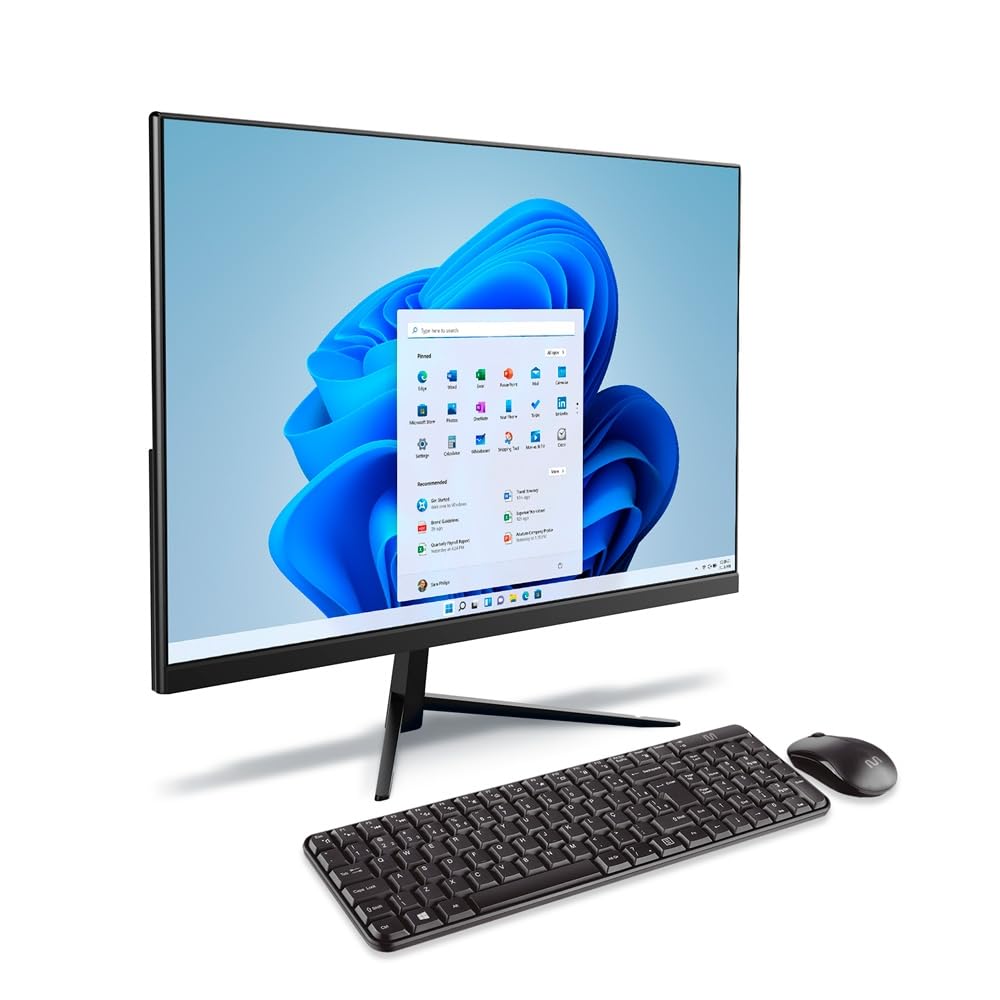 All in One, Windows 11 Home, 23,8 Pol. Full HD, Intel Core i3 (8ª ger.), 4GB 128GB SSD, Preto Ultra - UB840