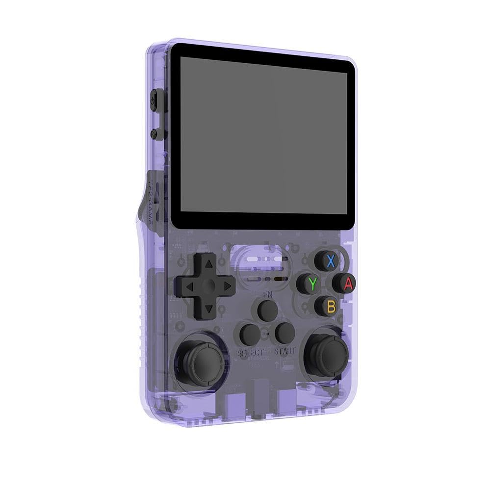 R36S Console de videogame portátil retrô, sistema Linux, tela IPS de 3,5 polegadas, portátil, jogos R35S, 64 GB, 128 G, bolso para vídeo