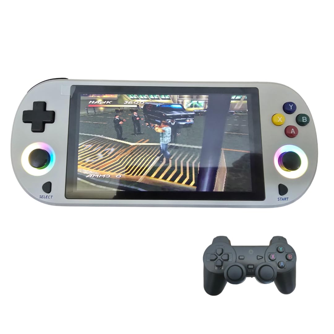 Console Portátil Retrô M22 Pro, Tela IPS 5 Polegadas, 64GB, Controle Sem Fio 2.4G, HDMI, Bateria 3000mAh