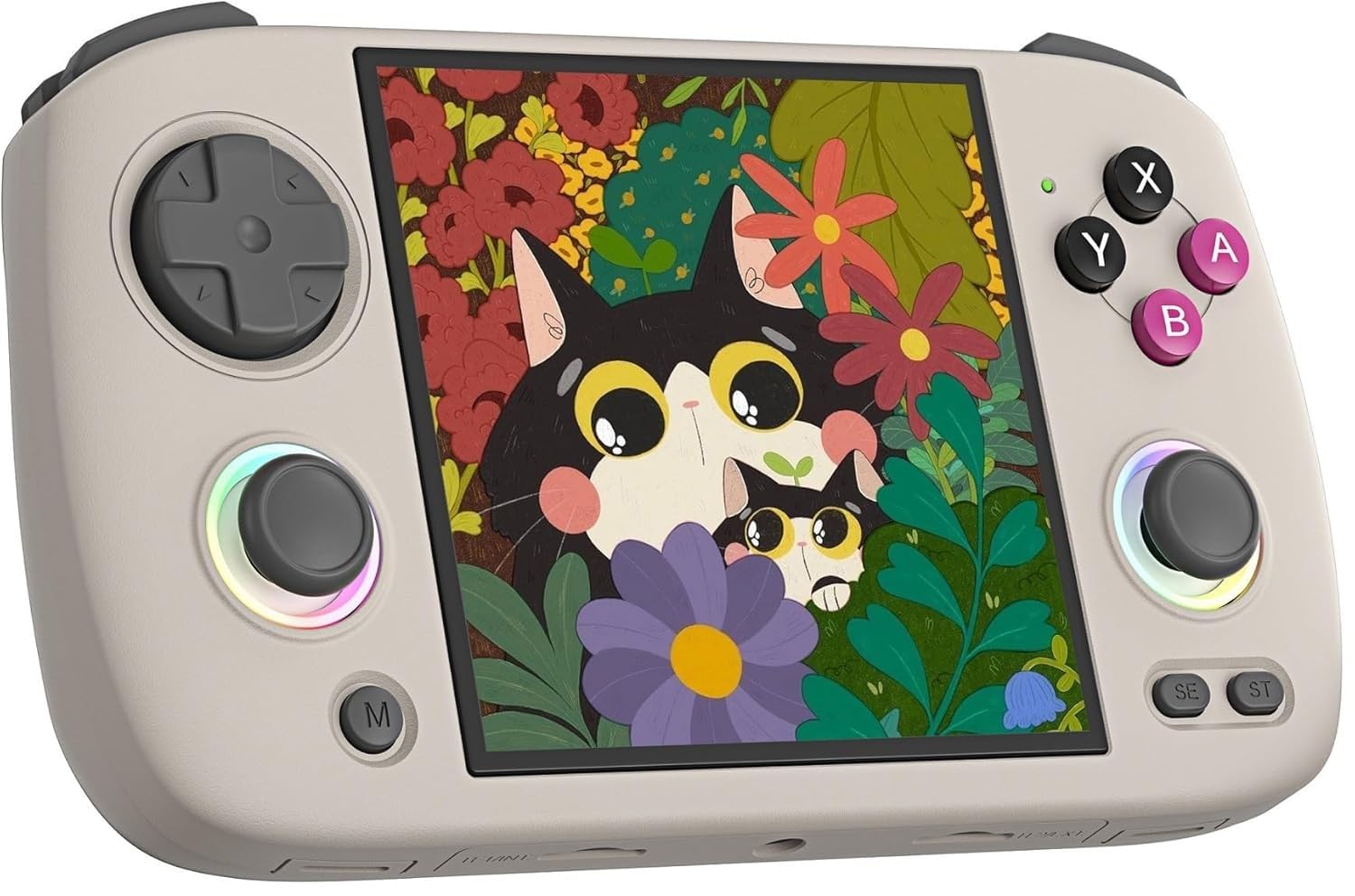 Console Portátil Retrô RG CubeXX – Tela IPS 3,95”, Sistema Linux, Wi-Fi 5G, Bluetooth 4.2, Saída para TV e Cartão 64GB (Cinza)